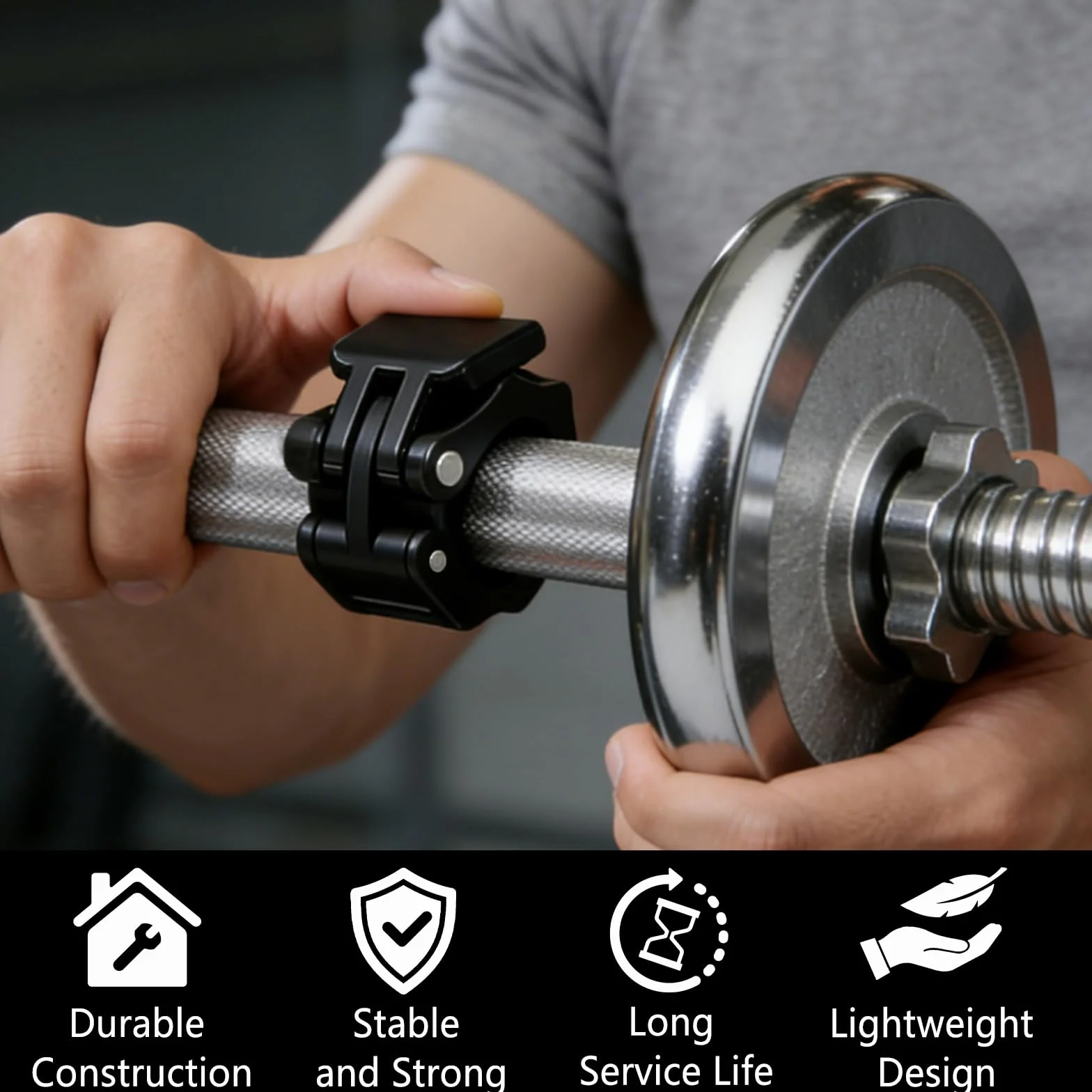 8 Sztuki Zapięcia do Hantli Zapięć, Szybkie Zapięcie Barbell, Zatrzaski Blokujące, Szybkie Zamknięcie, 30 mm, Nadaje się do Treningu Siłowego,Podnoszenia Ciężarów, Fitnessu
