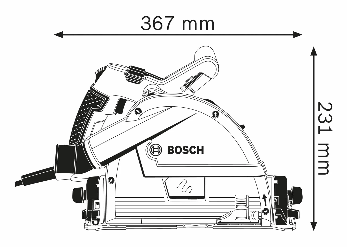 Bosch Professional zagłębiarka GKT 55 GCE 1400 W 165 mm