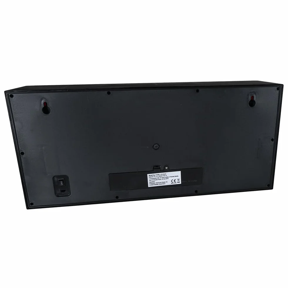 Dekoracyjny kominek LED zasilany bateriami 45x10x20 cm z efektem ognia i timerem
