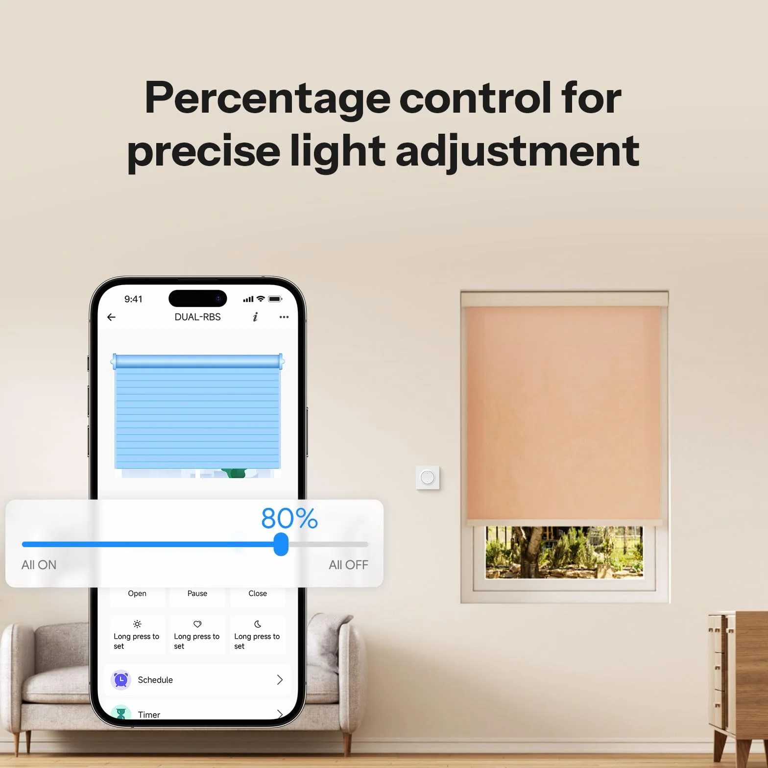 SONOFF Fusion Zigbee Inteligentny Przełącznik Rolkowy Orb-ZBRBS Sterowanie Procentowe Wzmacniacz Zigbee Kompatybilny z Home Assistant