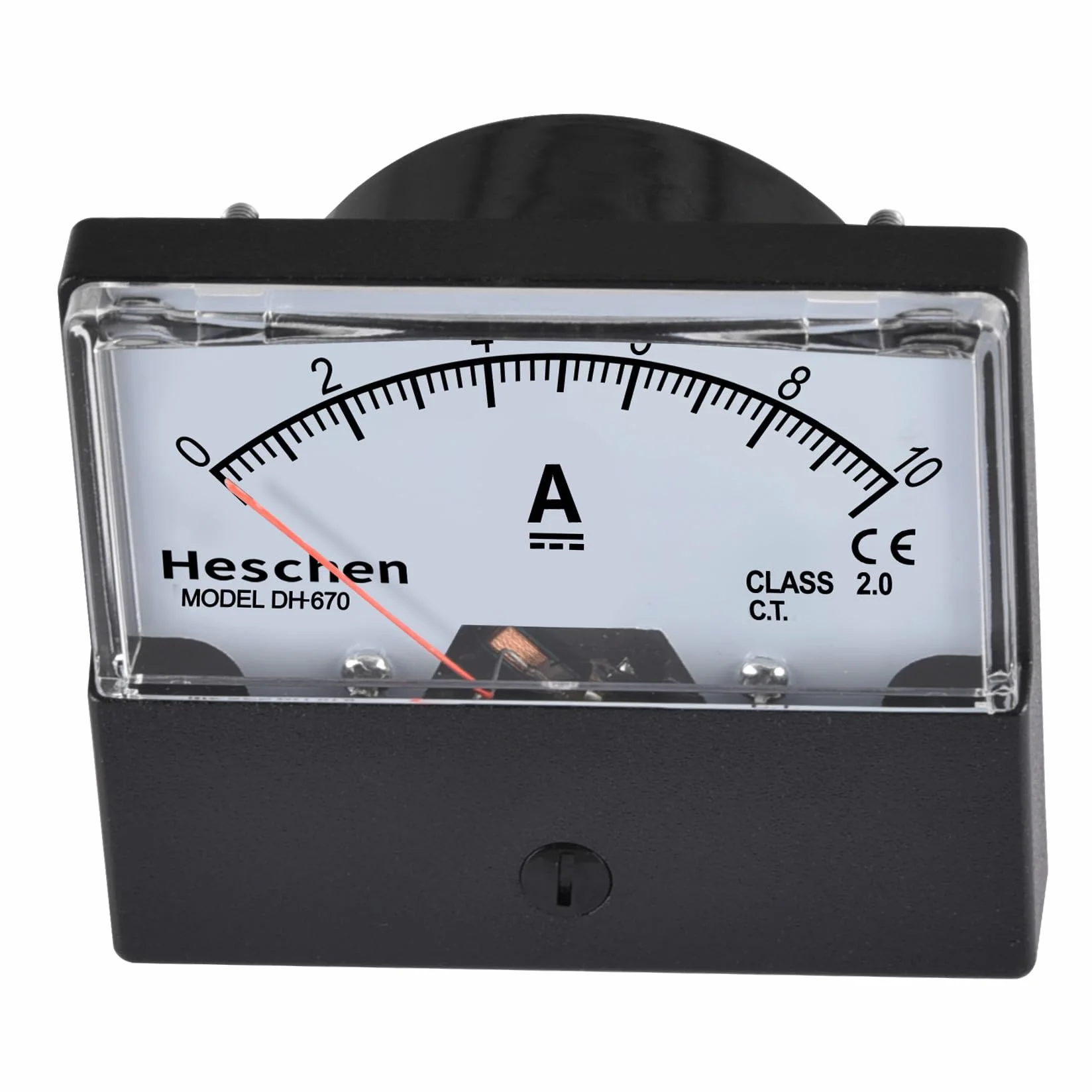 Heschen Single Panel Mounted Prąd miernik amperomierz tester DH 670 DC 10 A klasa 2.0