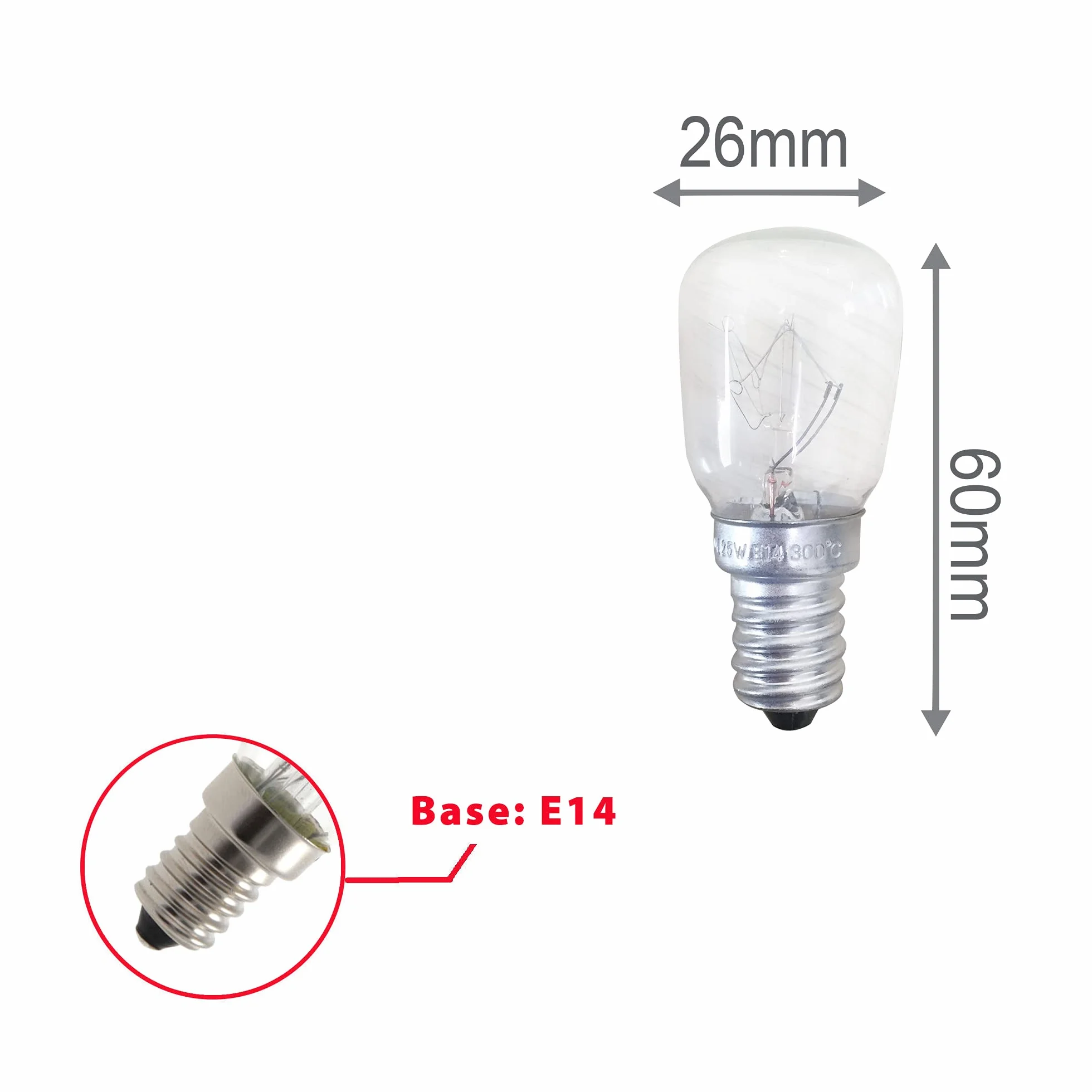 Żarówka żarowa ST26 E14 15W 100lm 3000K do piekarnika