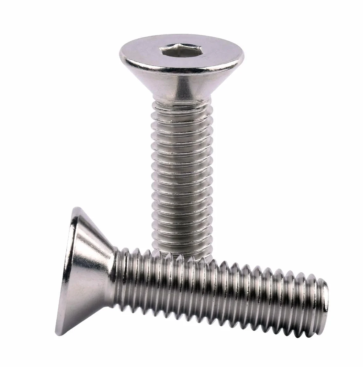 Śruby z łbem stożkowym M3 x 8 mm ze stali nierdzewnej, gwint standardowy, 100 szt.