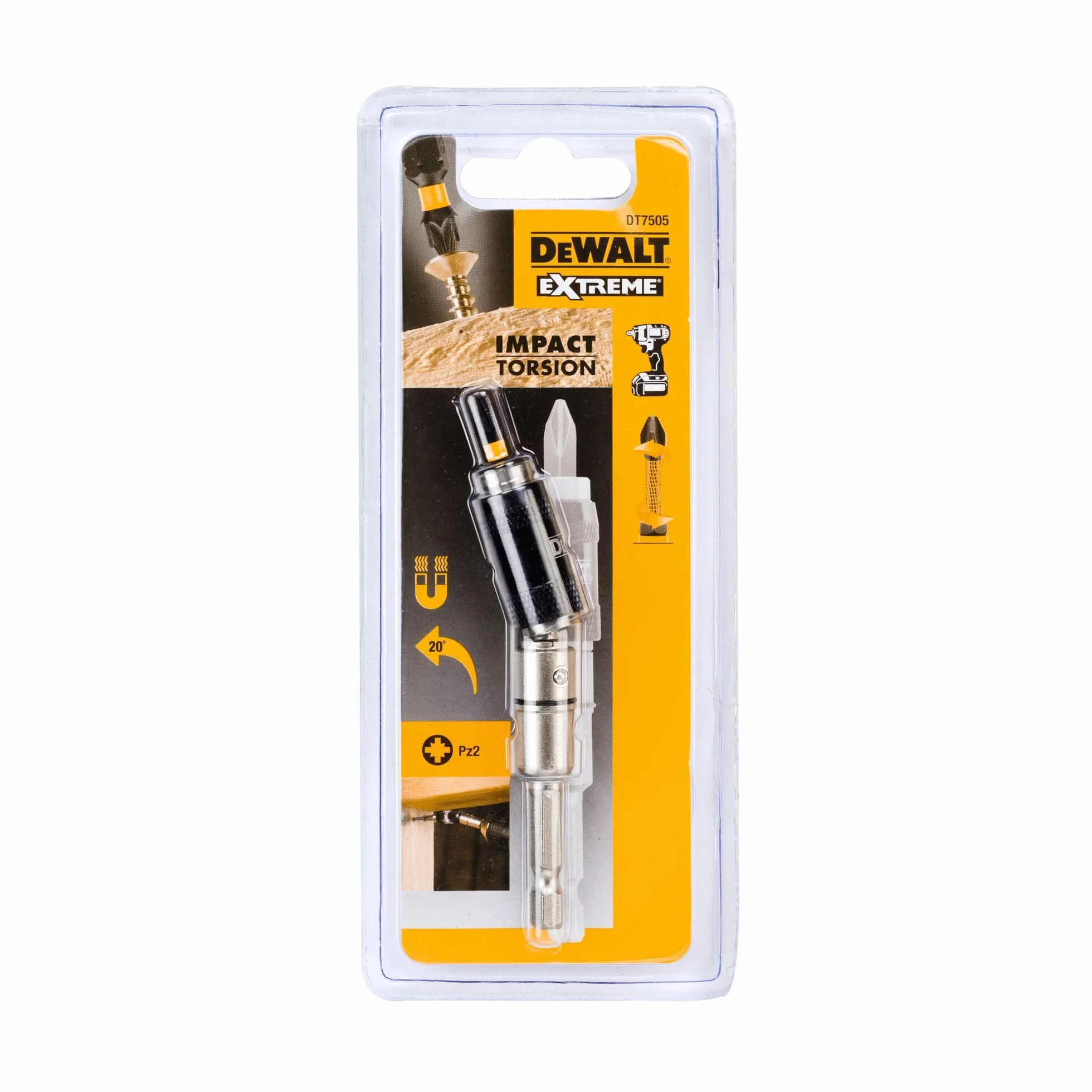 Dewalt Obrotowy Uchwyt do Bitów Srebrny Czarny