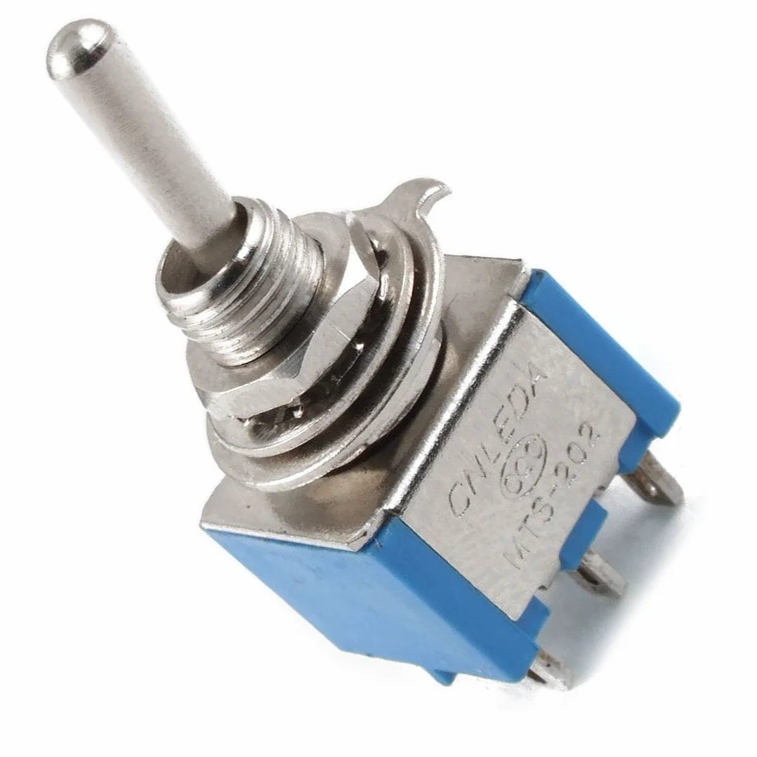 CA 3A / 250V 6A / 125V 6-pinowy DPDT On/On 2-pozycyjny przełącznik kołyskowy Niebieski