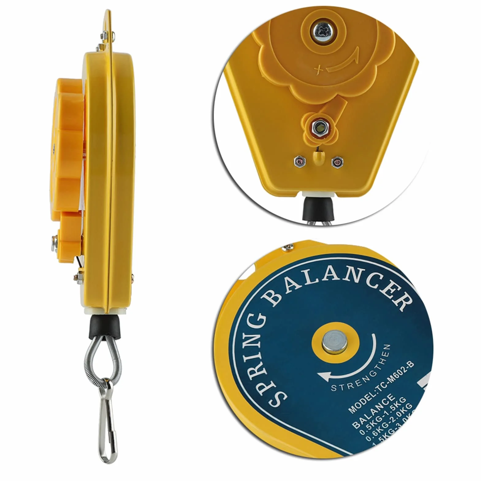 Balanser 0,5-1,5 kg Nośny Wysuwany Uchwyt Żółty