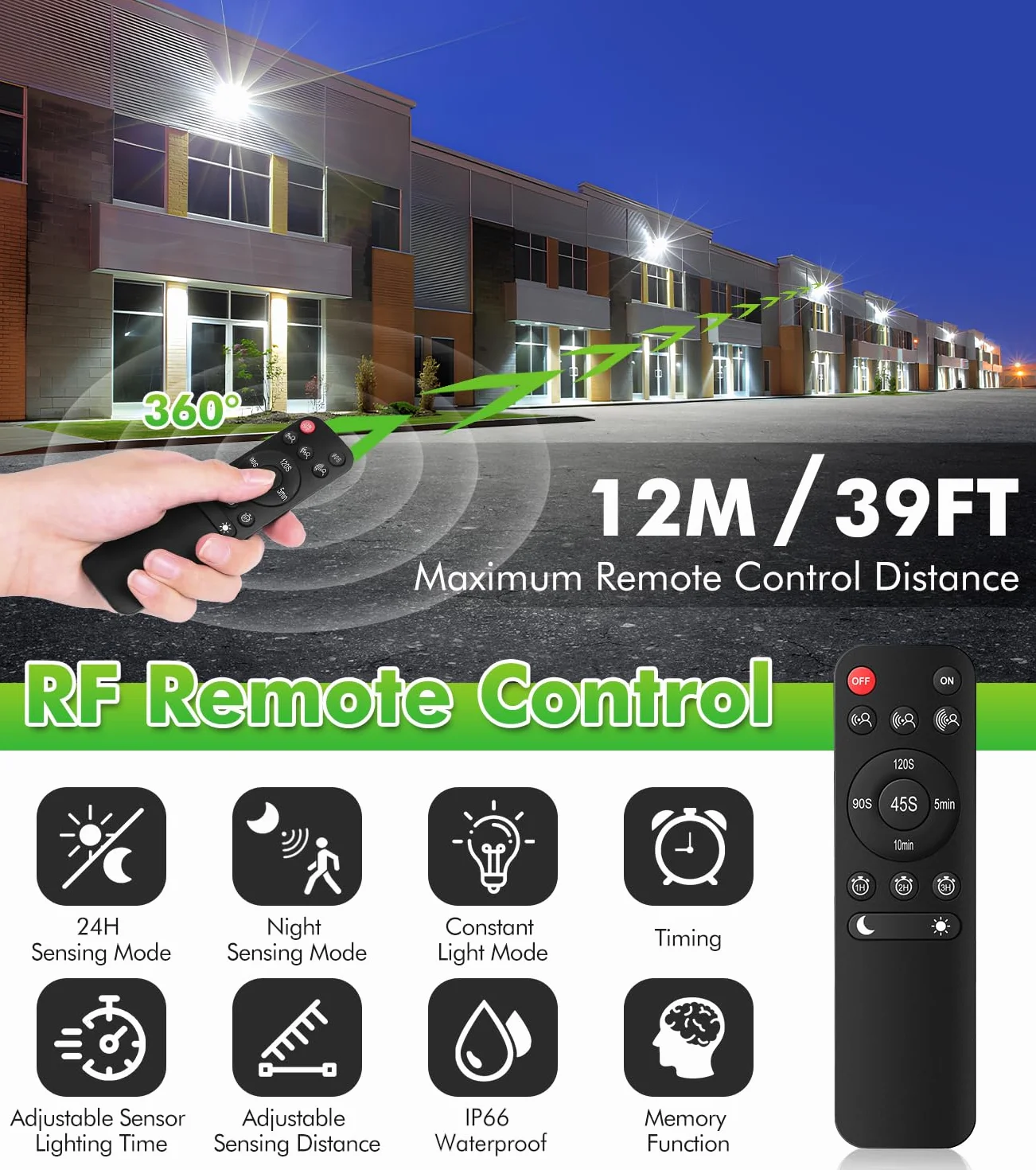 CLY Reflektor LED z czujnikiem ruchu 35W 6500K 3290LM IP66 wodoodporny na zewnątrz