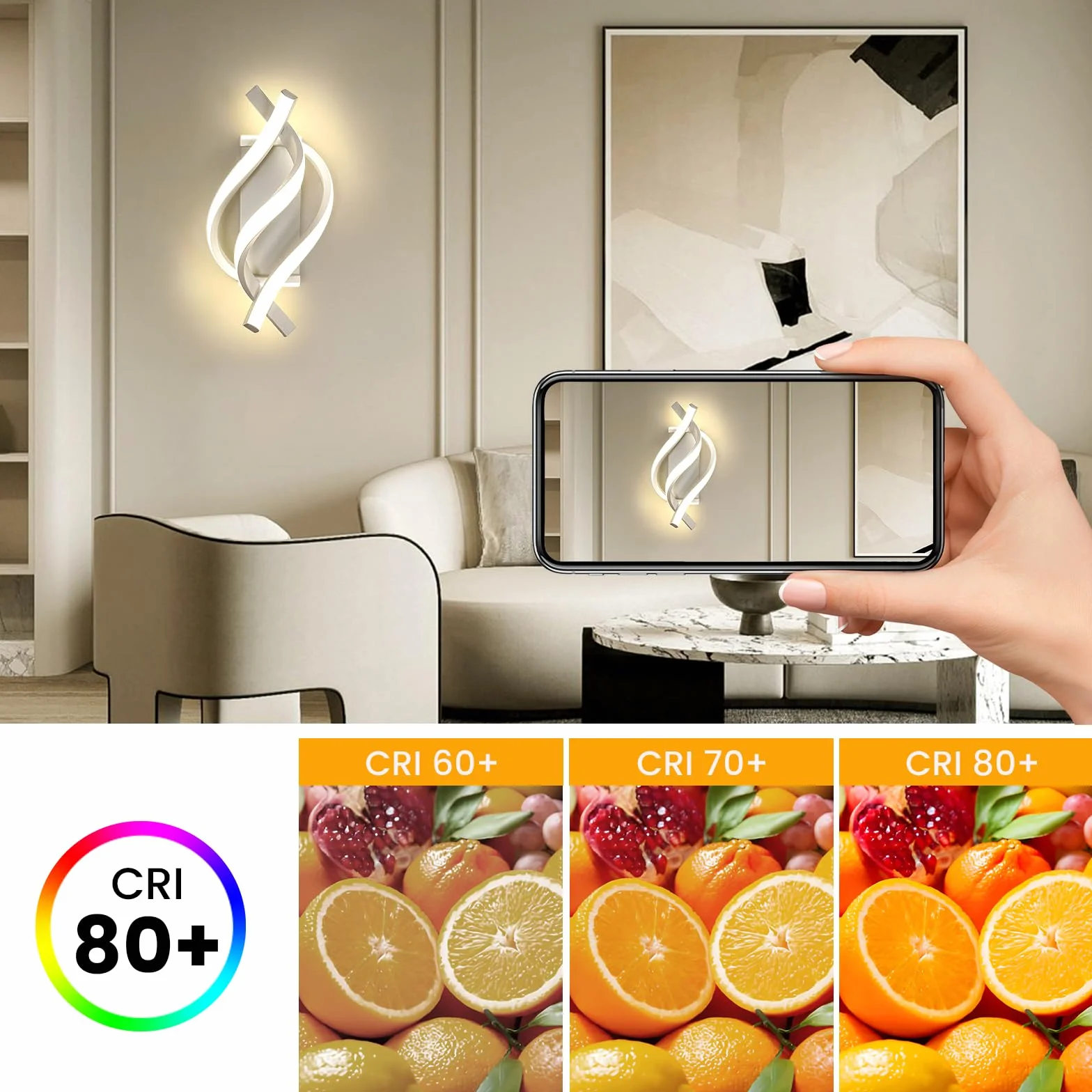 Comely Oprawa Ścienna LED 22W 2500LM 4500K Biała Akrylowa