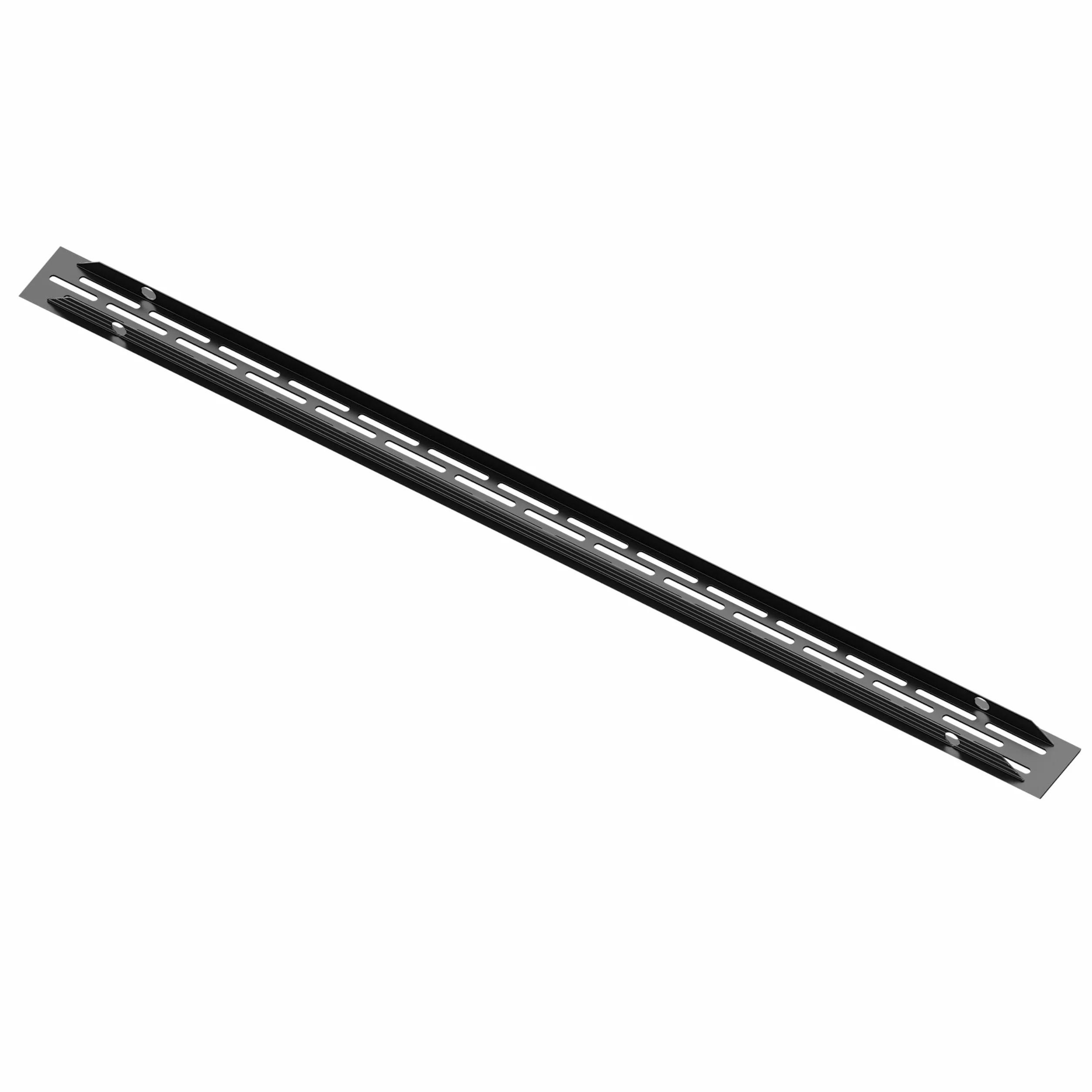 sossai® Aluminiowa kratka wentylacyjna Alucratis Prostokątna 37,5 x 2,4 cm Czarna