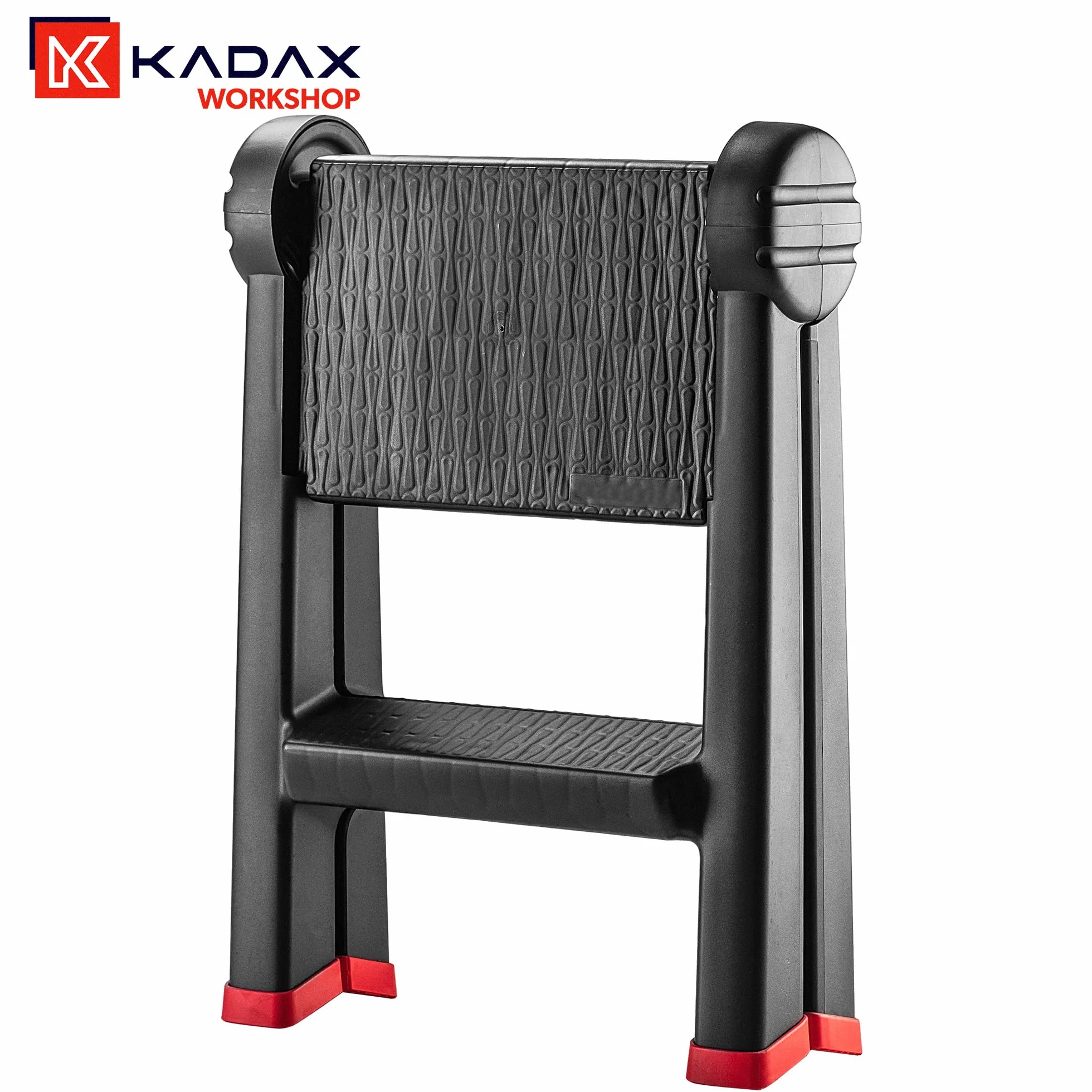 KADAX 2-stopniowy taboret ze stali antypoślizgowe nóżki obciążenie 150 kg drabina domowa