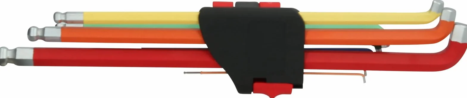 KS Tools 151.4560 Zestaw kluczy kątowych imbusowych 9-szt 108° odgięty