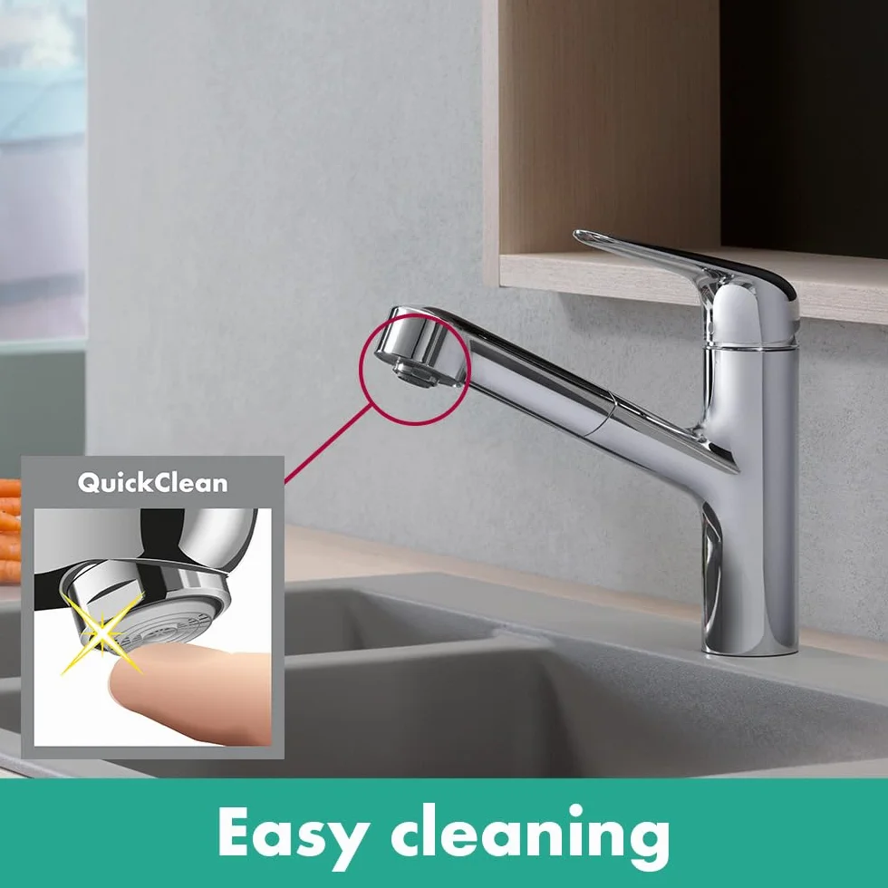 hansgrohe Focus M42 Jednouchwytowa bateria kuchenna 150 wyciągana wylewka chrom