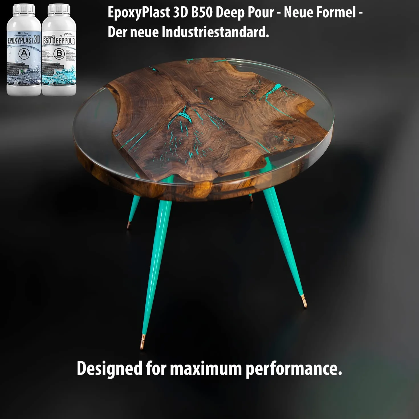 Żywica epoksydowa EpoxyPlast 3D B50 DEEP POUR 12,0 kg przezroczysta dwuskładnikowa ochrona UV