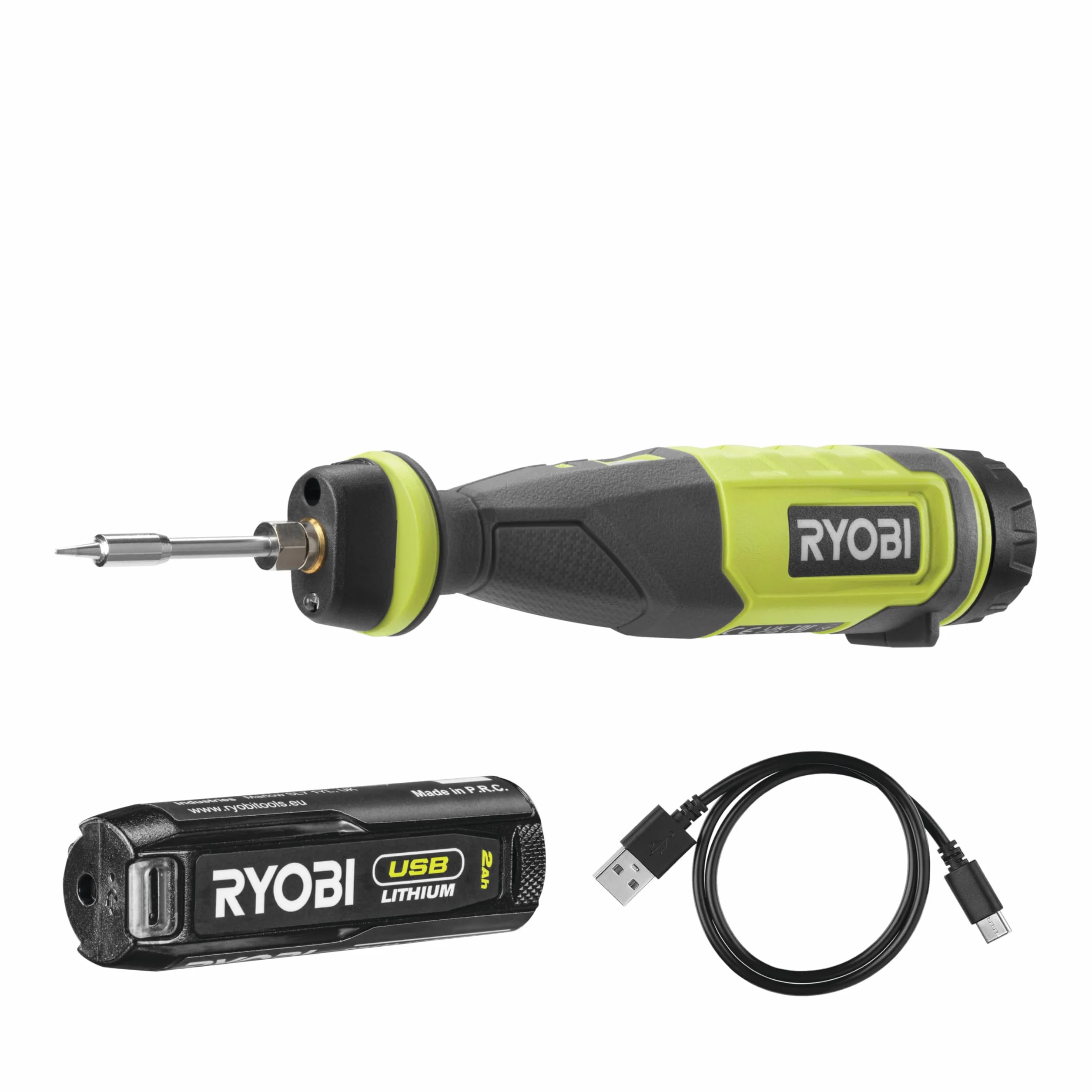 RYOBI Lutownica 4V USB Lithium 480°C Kabel USB-C Bateria 2,0 Ah RSI4-120G