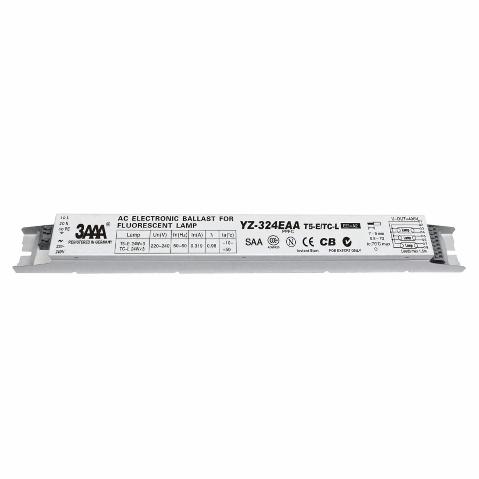 Stateczniki elektroniczne YZ-224EAA YZ-324EAA T5-E 220V 2x24W 3x24W do lamp akwarium