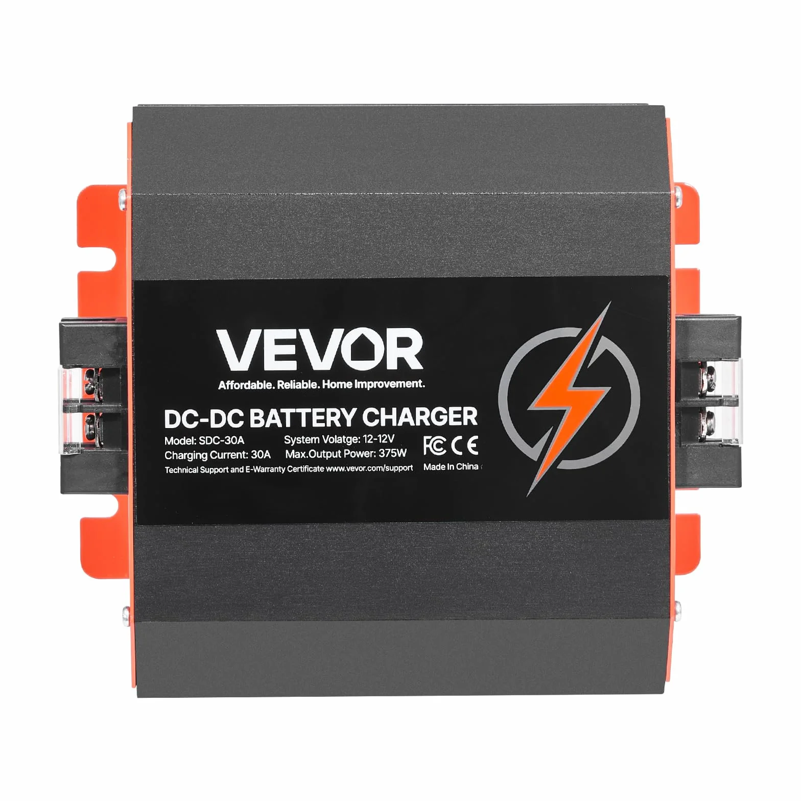VEVOR Ładowarka pokładowa 12V 30A DC/DC 375W do akumulatorów litowo-jonowych AGM żelowych