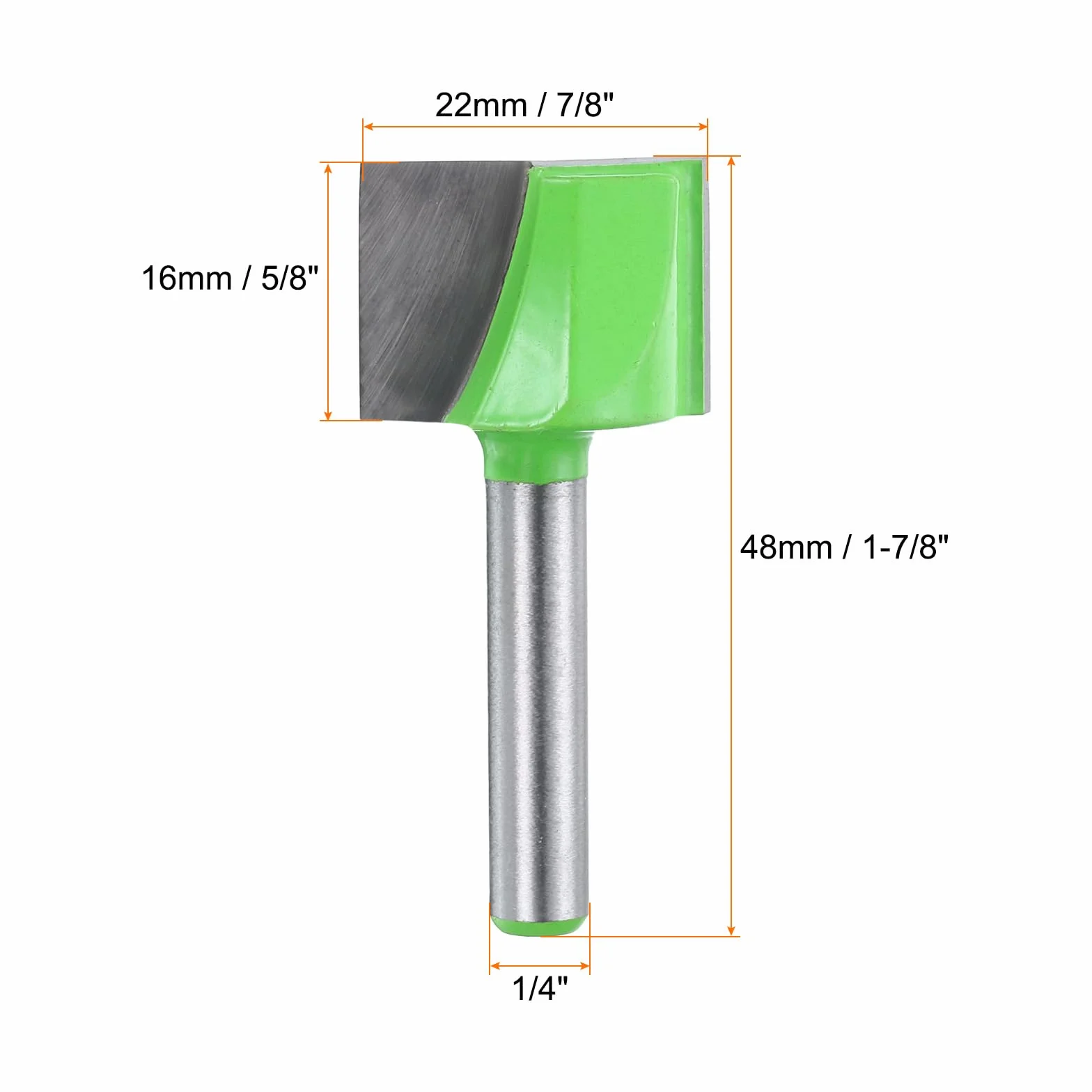 QUARKZMAN Frez do czyszczenia podtynkowy 1/4" trzpień Hartmetall 22 mm średnica 16 mm głębokość