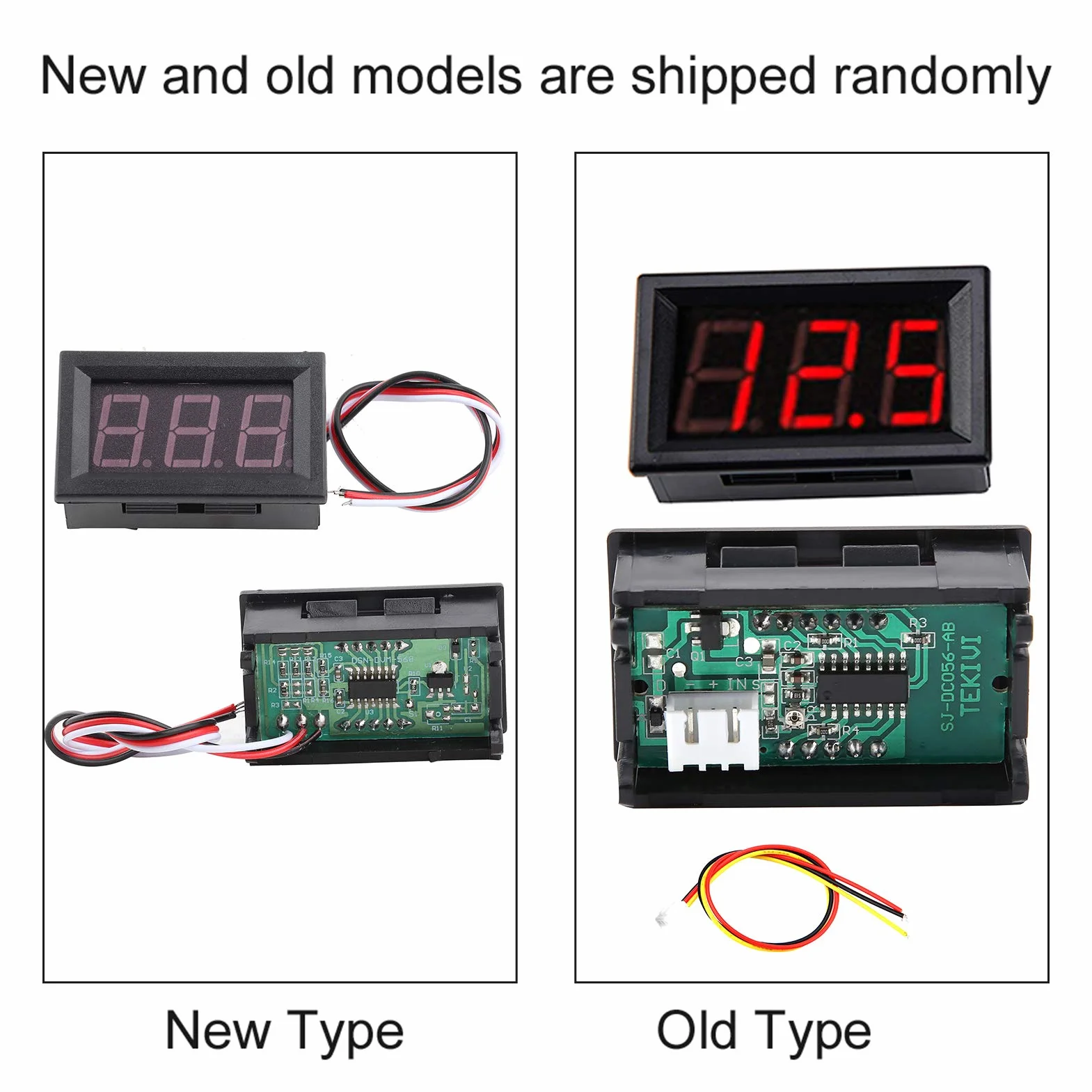 Voltmeter DC 0-100V Mini 0,56" LED Anzeige Digital Volt Panel Meter mit Verpolungsschutz Rot