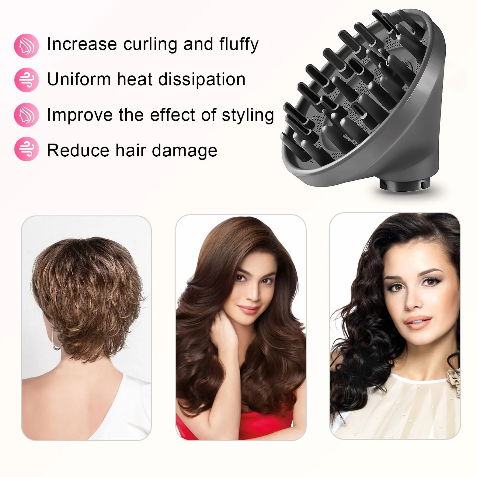 Dyfuzor nakładki do Dyson Airwrap Styler HS05 HS03 HS01, przekształcalne do Airwrap Styler w suszarkę do włosów, dysza dyfuzora, nasadka do suszarki do włosów