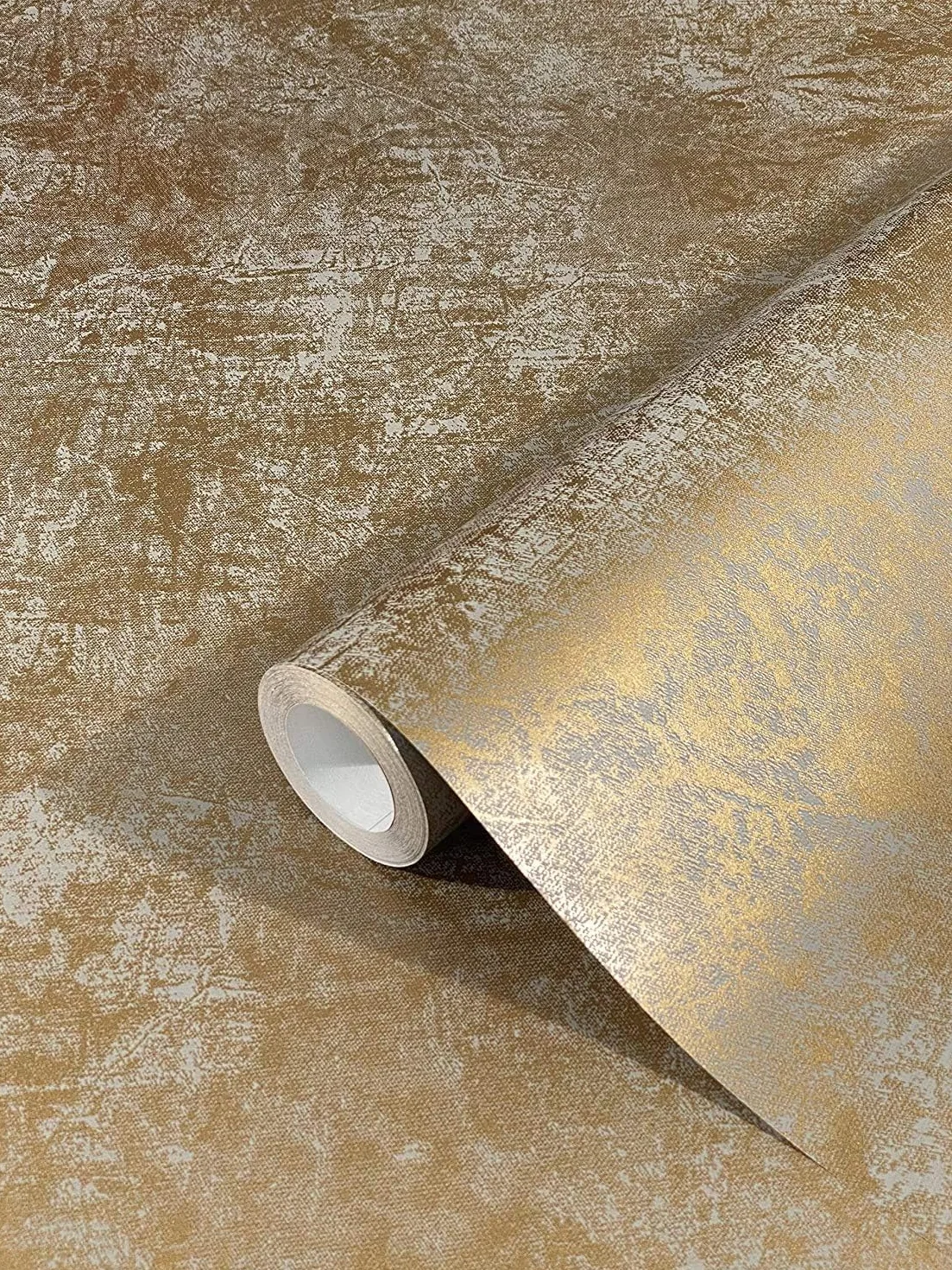 Marburg Tapeta złota metaliczna na fizelinie 10,05 m x 0,53 m do sypialni salonu kuchni wyprodukowana w Niemczech