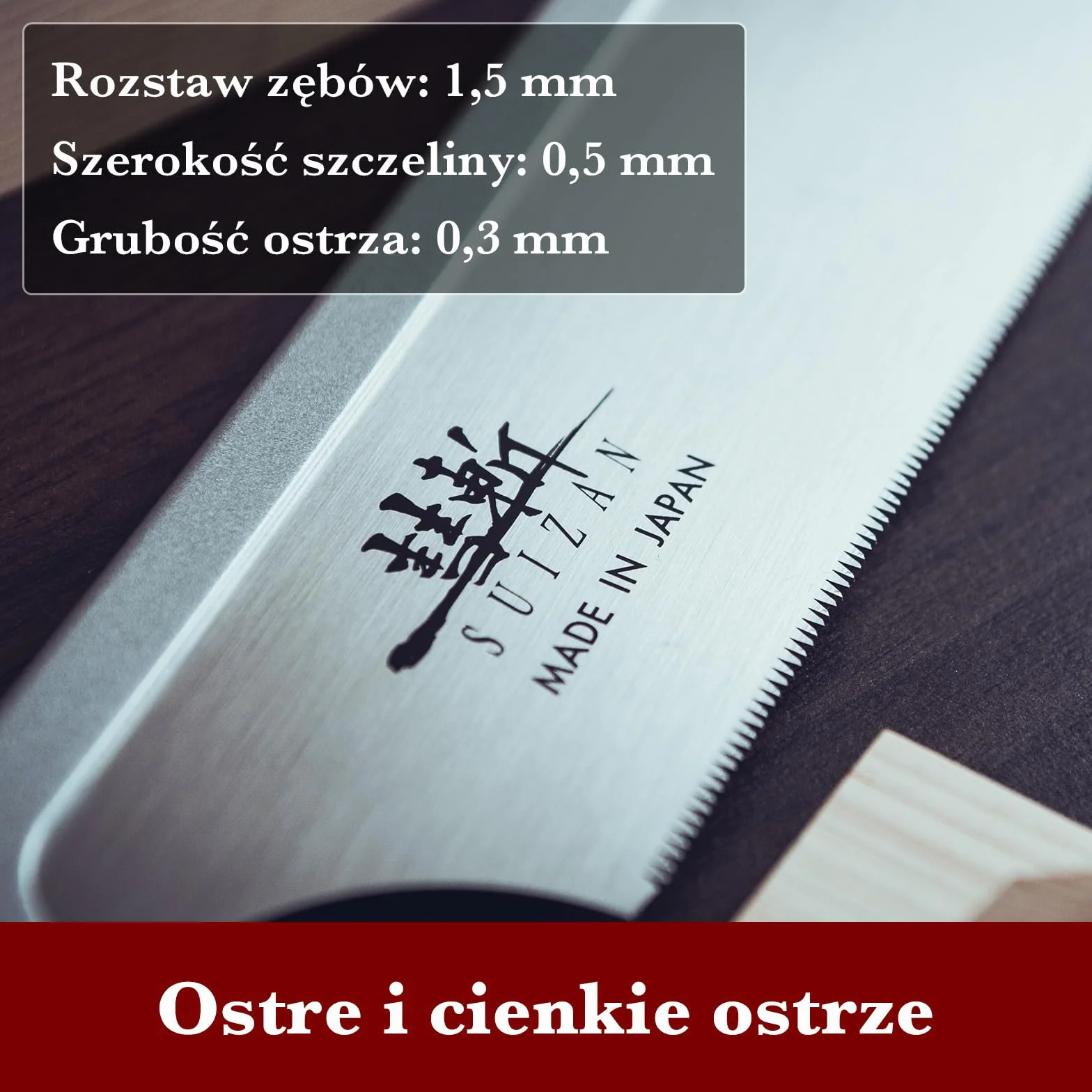 SUIZAN Dozuki Japońska piła ręczna 240mm do drewna