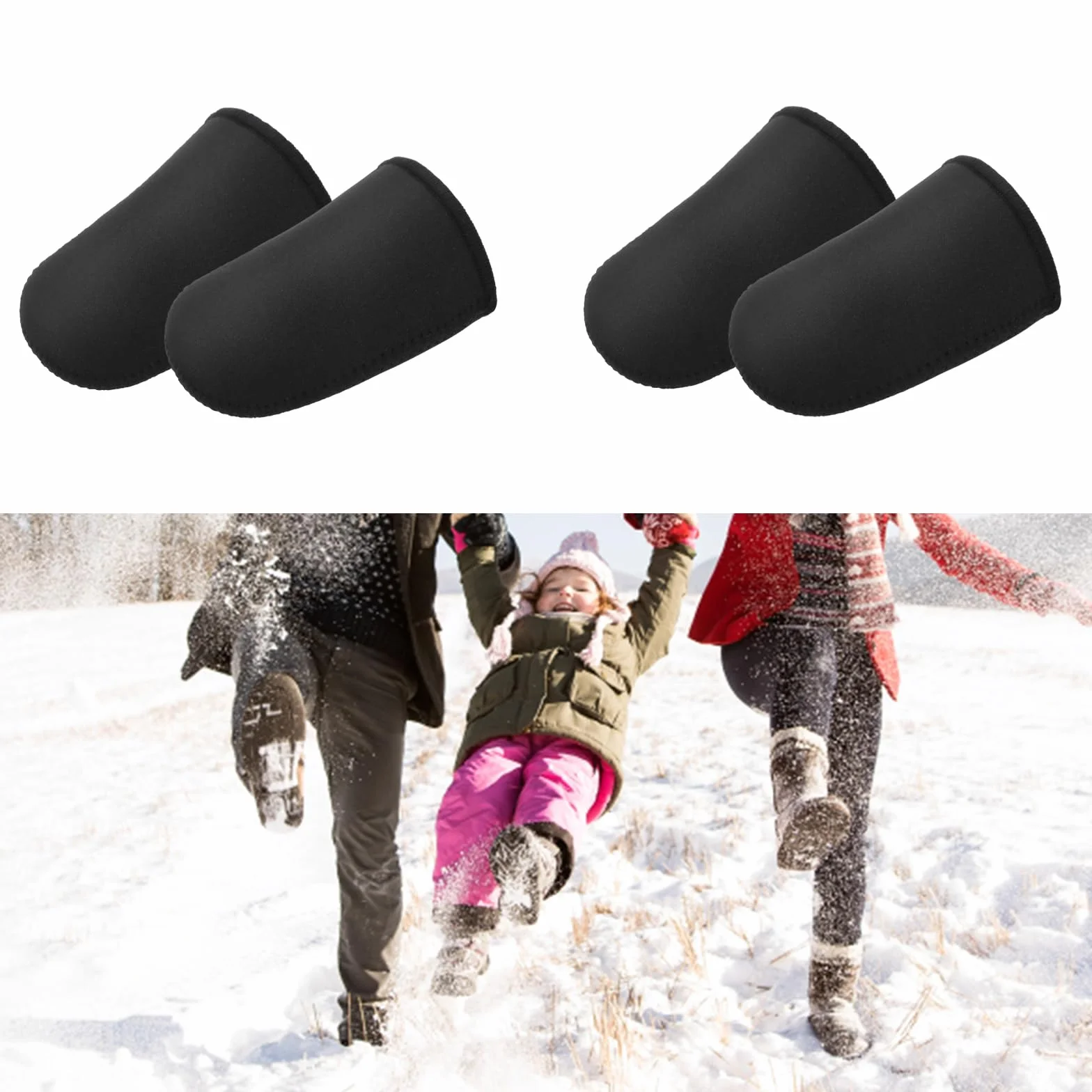 2 Pary Ocieplacze na Palce, Neopren Termiczne Ocieplacze na Palce Toe Warmer Rekawy do Podgrzewania Stóp Lowiectwo Jazda na rowerze bieganie turystyka dla Kobiet Mezczyzn (Rozmiar M)