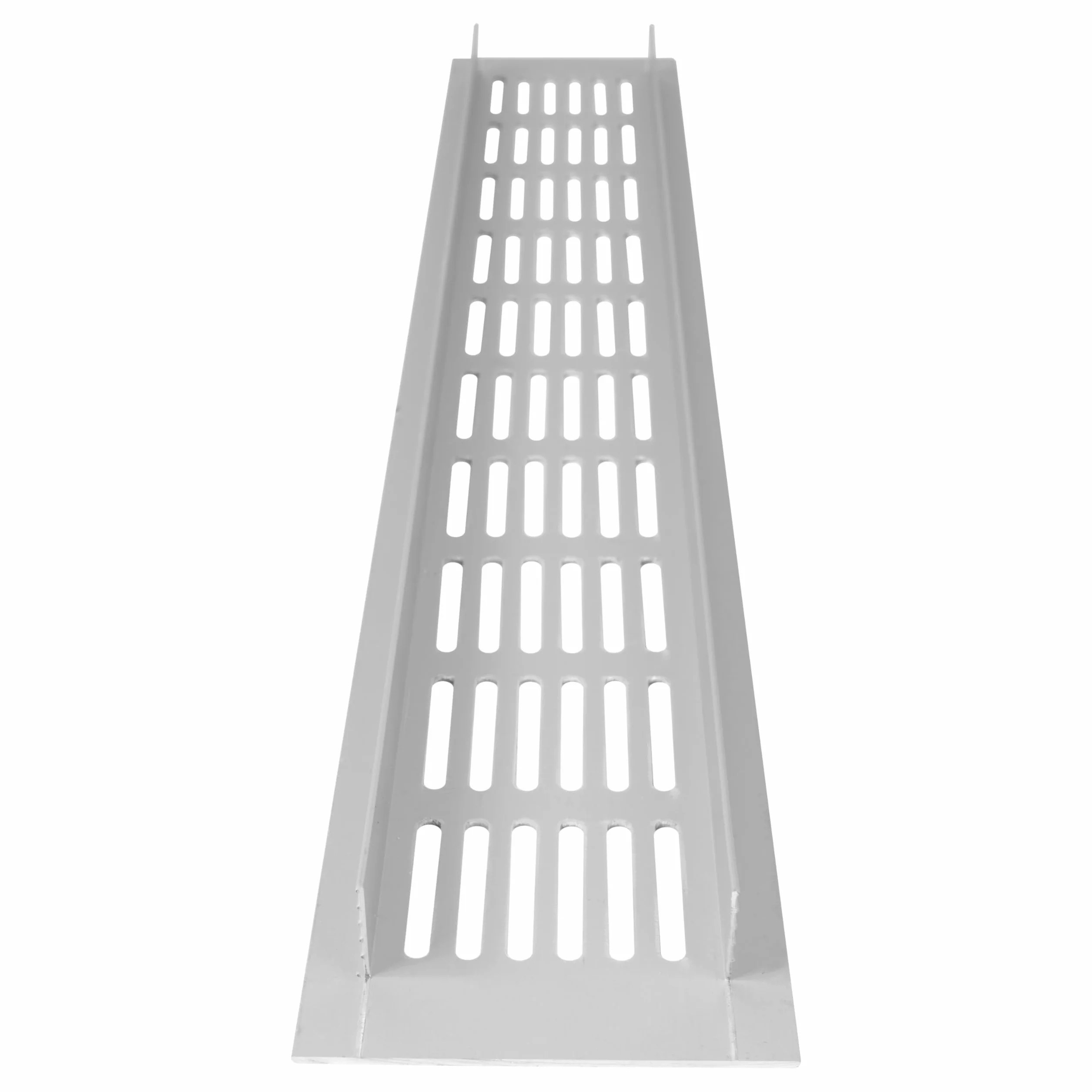 Kratka wentylacyjna aluminiowa 400 x 60 mm srebrna do płyty kuchennej szafy drzwi podłogi ściany