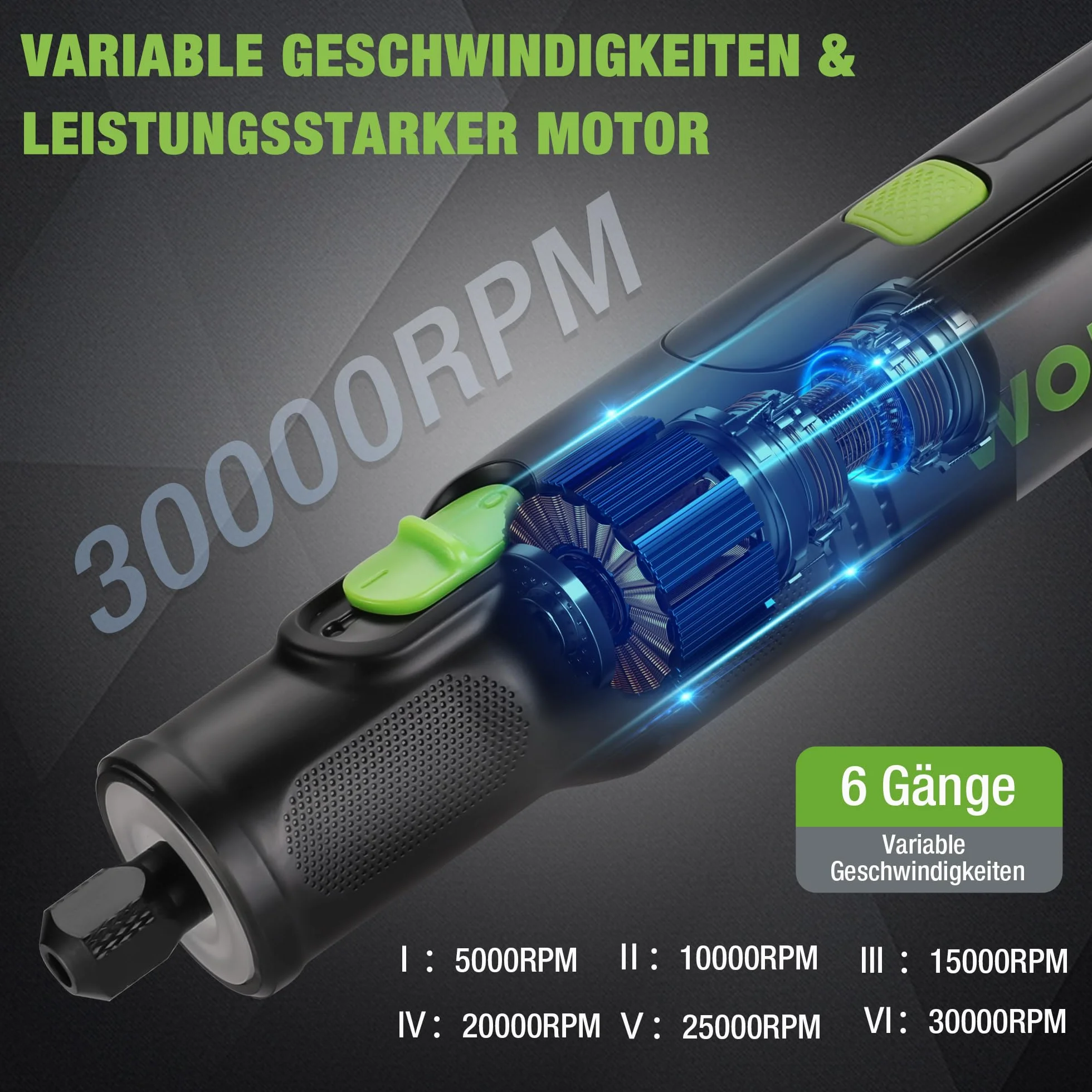 WORKPRO Zestaw szlifierek elektrycznych 7,2 V