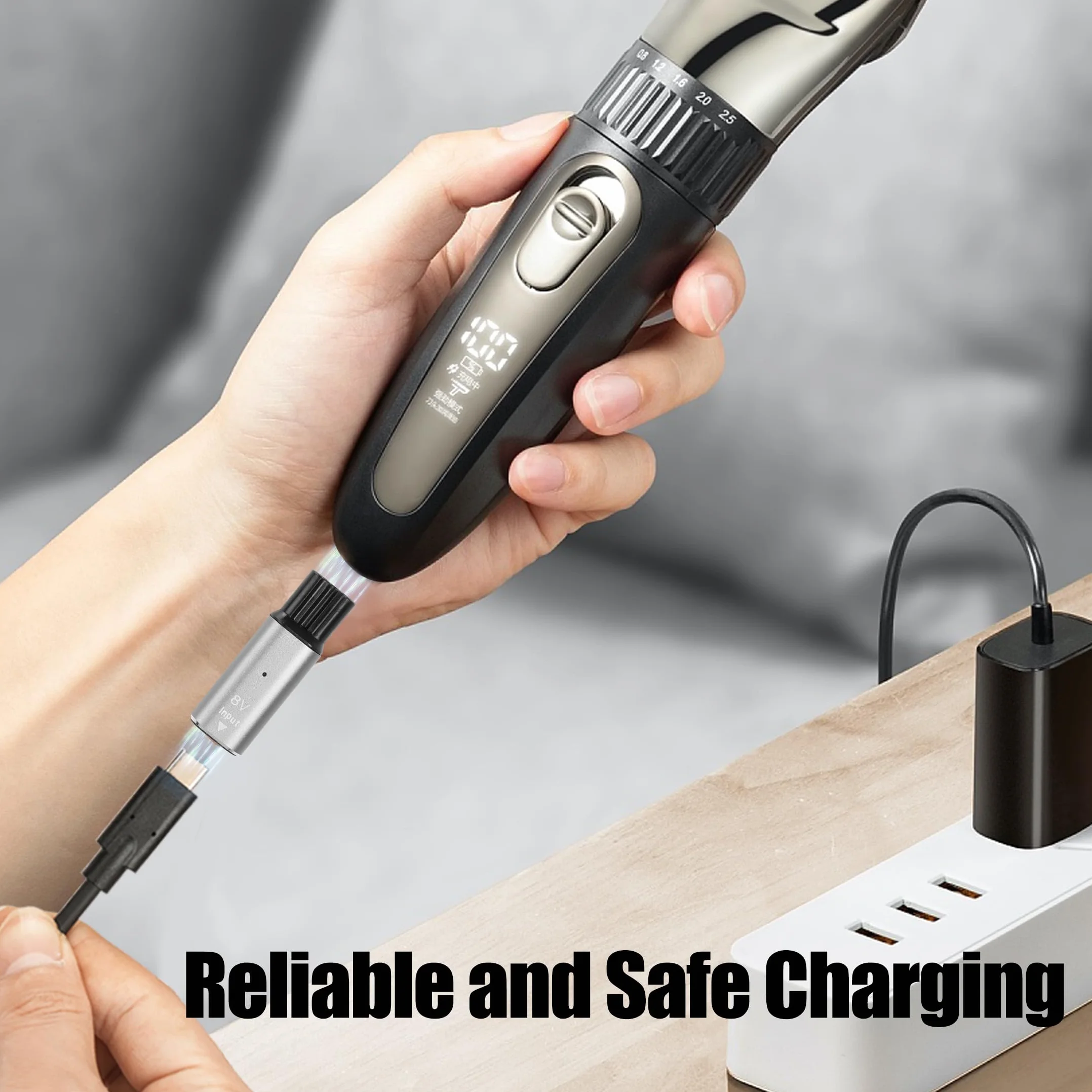 YAODHAOD Kompatybilna z Oneblade ładowarka PD, adapter 5 V, 8 V, 15 V, kompatybilna z Philips Norelco QP2520, QP2515, QP2620, A00390, HQ850, QP2530, konwerter USB-C (8 V-QP2503)
