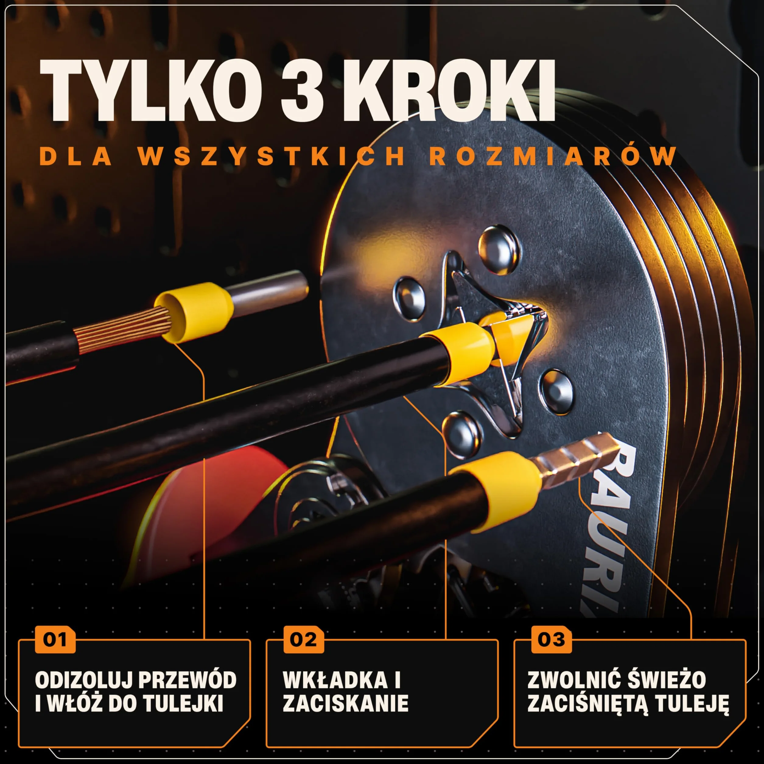 BAURIX Końcówek kablowych 1200 sztuk Zestaw DIN 0,5-10 mm² Izolowanych tulejek