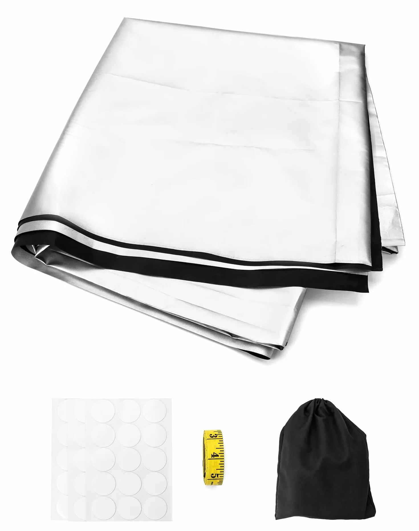 Roleta zaciemniająca QWORK 300x145cm okno dachowe z 45 naklejkami