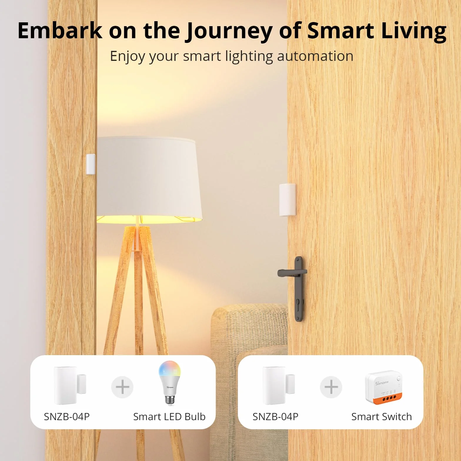 SONOFF SNZB-04P ZigBee Bezprzewodowy czujnik drzwi i okna, kompatybilny z Alexa/Google Home