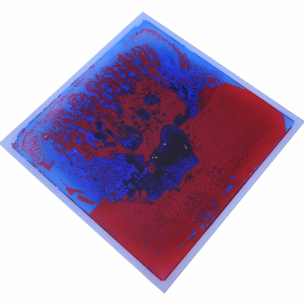 Art3d Płynne płytki do wystroju domu, 1 szt., 30 x 30 cm, niebiesko-czerwone
