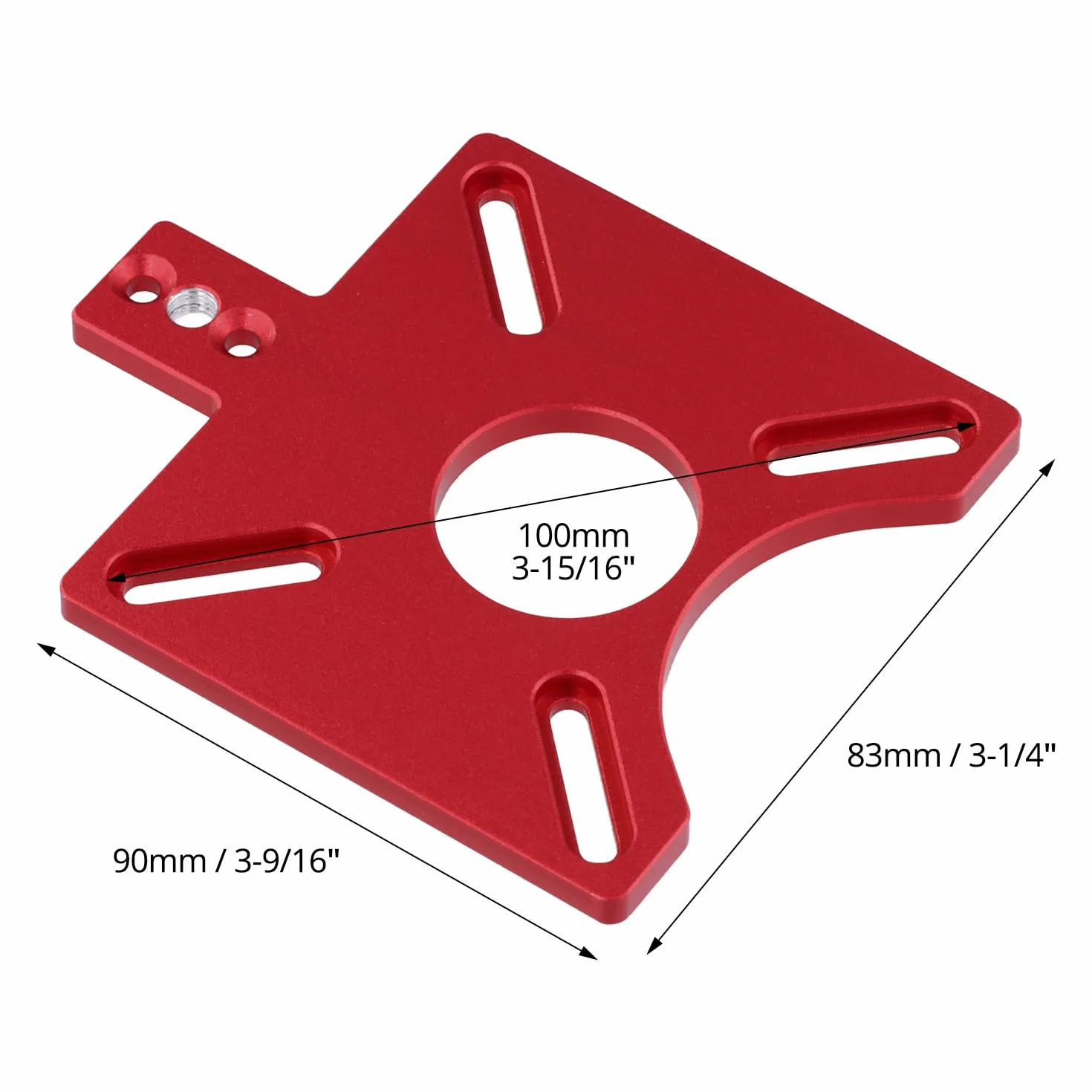 QWORK® Regulowany aluminiowy kompas frezowy, promień 90-370 mm, kompatybilny z Makita