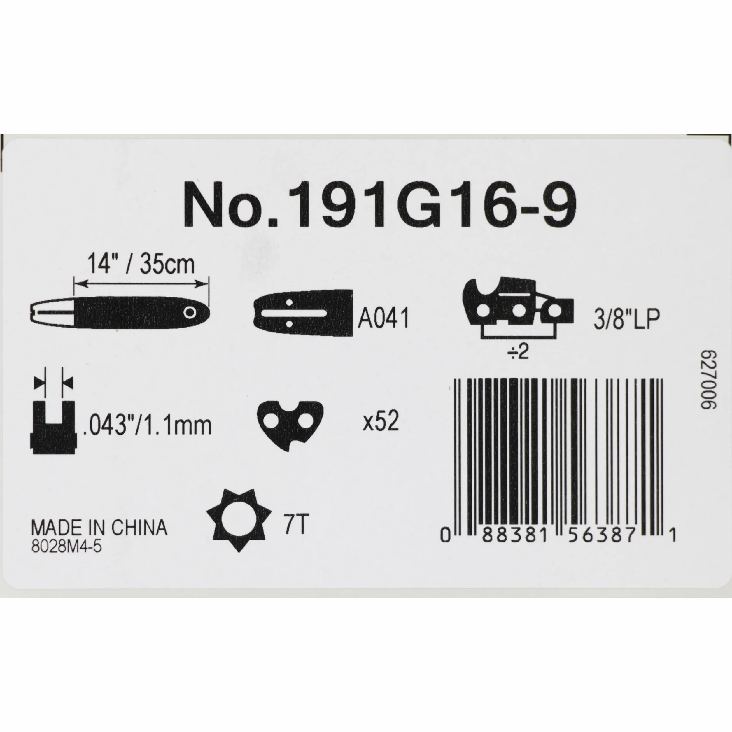 Makita Prowadnica 35 cm 1,1 mm 3/8" 191G16-9