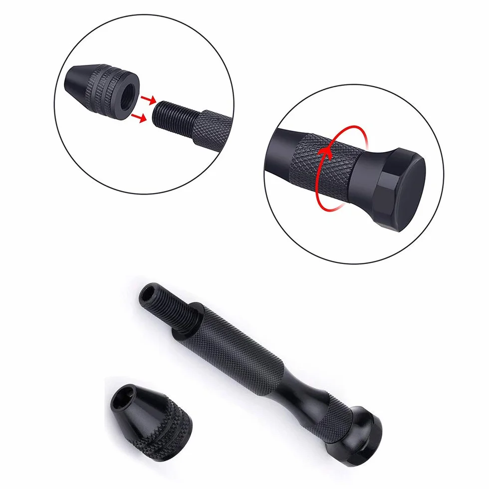 Mini wiertarka ręczna Pin Vise z 14 wiertłami 0,5-3,0 mm do precyzyjnego wiercenia