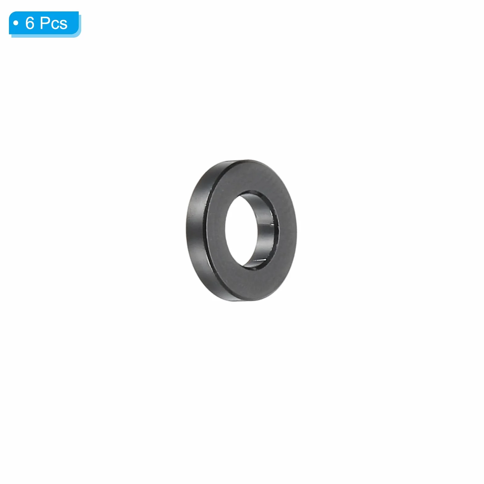 PATIKIL Aluminiowe podkładki dystansowe M5 6 szt. metalowe przekładki 5,2x10x2 mm okrągła śruba dystansowa