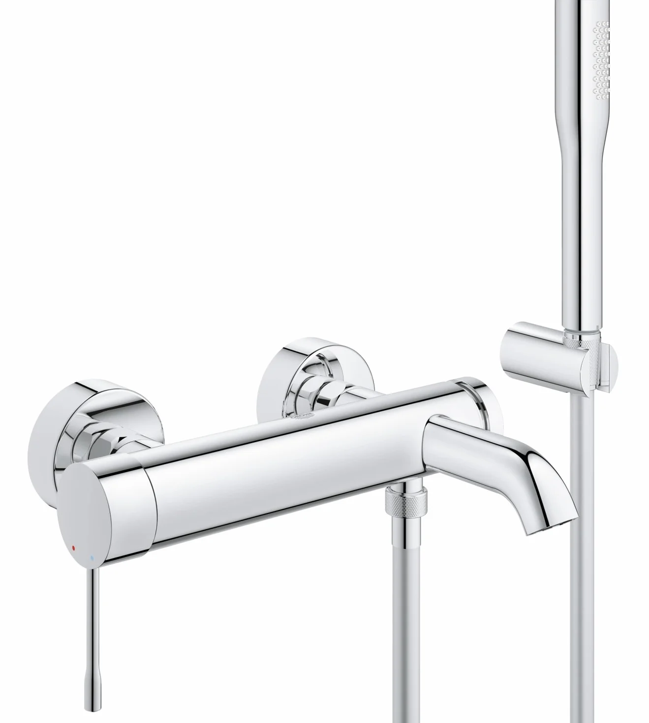 Grohe Essence Bateria Wannowa i Prysznicowa, Srebrny, 16.5 x 36.5 x 20 cm