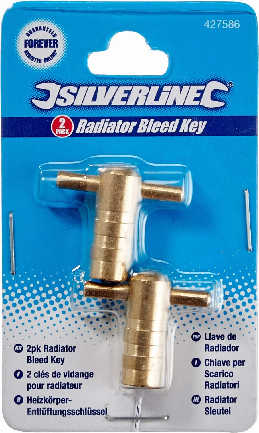 Silverline Klucz do Odpowietrzania Grzejników, Miedziany, 2 Sztuki