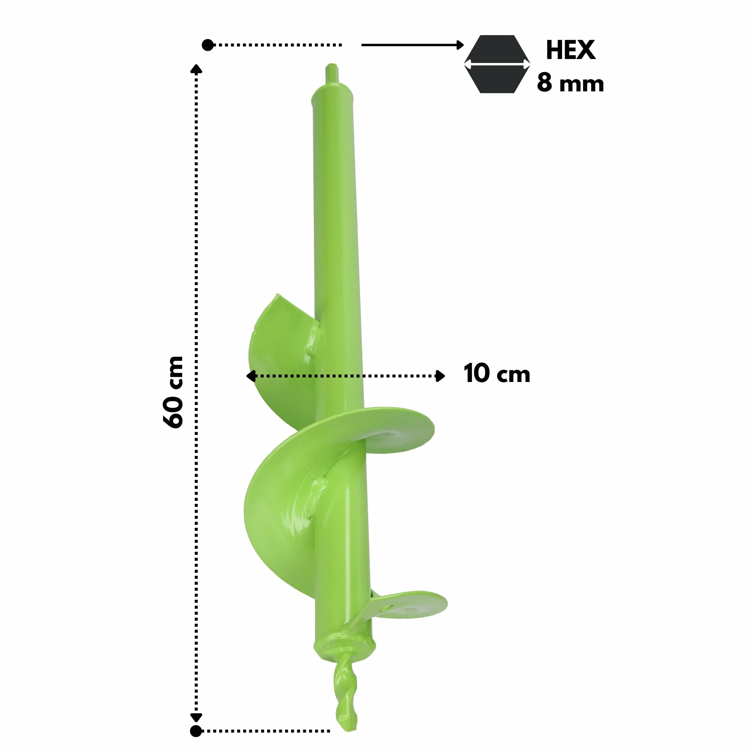 WERHE świder ziemny 100 mm Ø 600 mm do wiertarki akumulatorowej