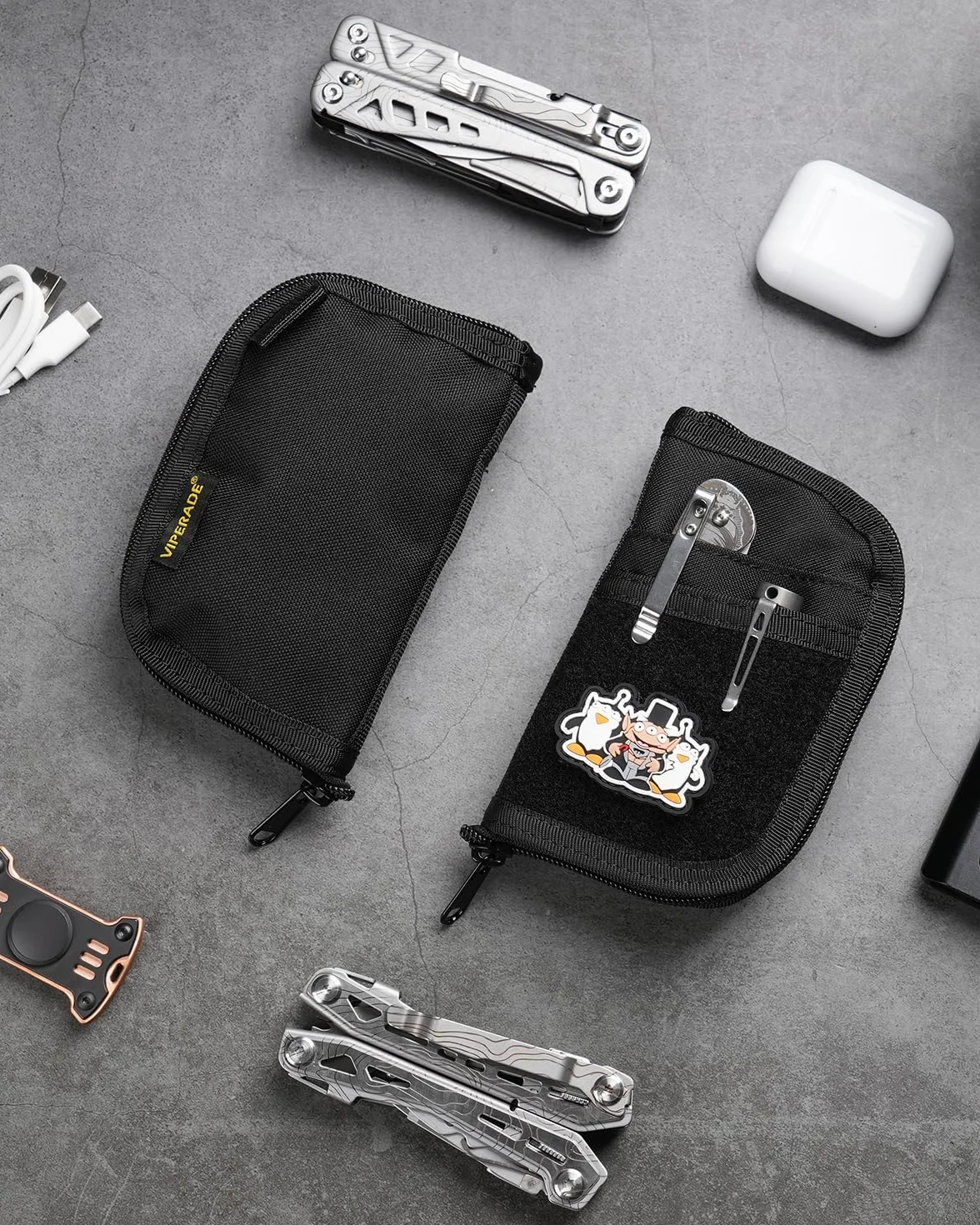 VIPERADE VE10 EDC Multitool Etui Organizer Wielofunkcyjne Nylonowe Kieszonkowe Narzędzia Pochwa Czarny