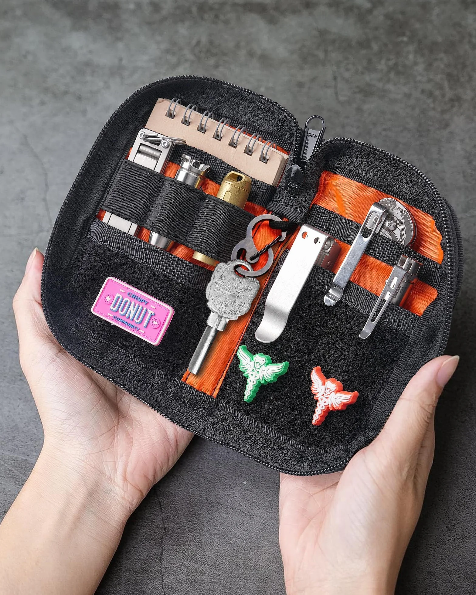VIPERADE VE21 EDC Pouch – mała torebka EDC z 9 przegrodami, organizer na narzędzie wielofunkcyjne z rzepem