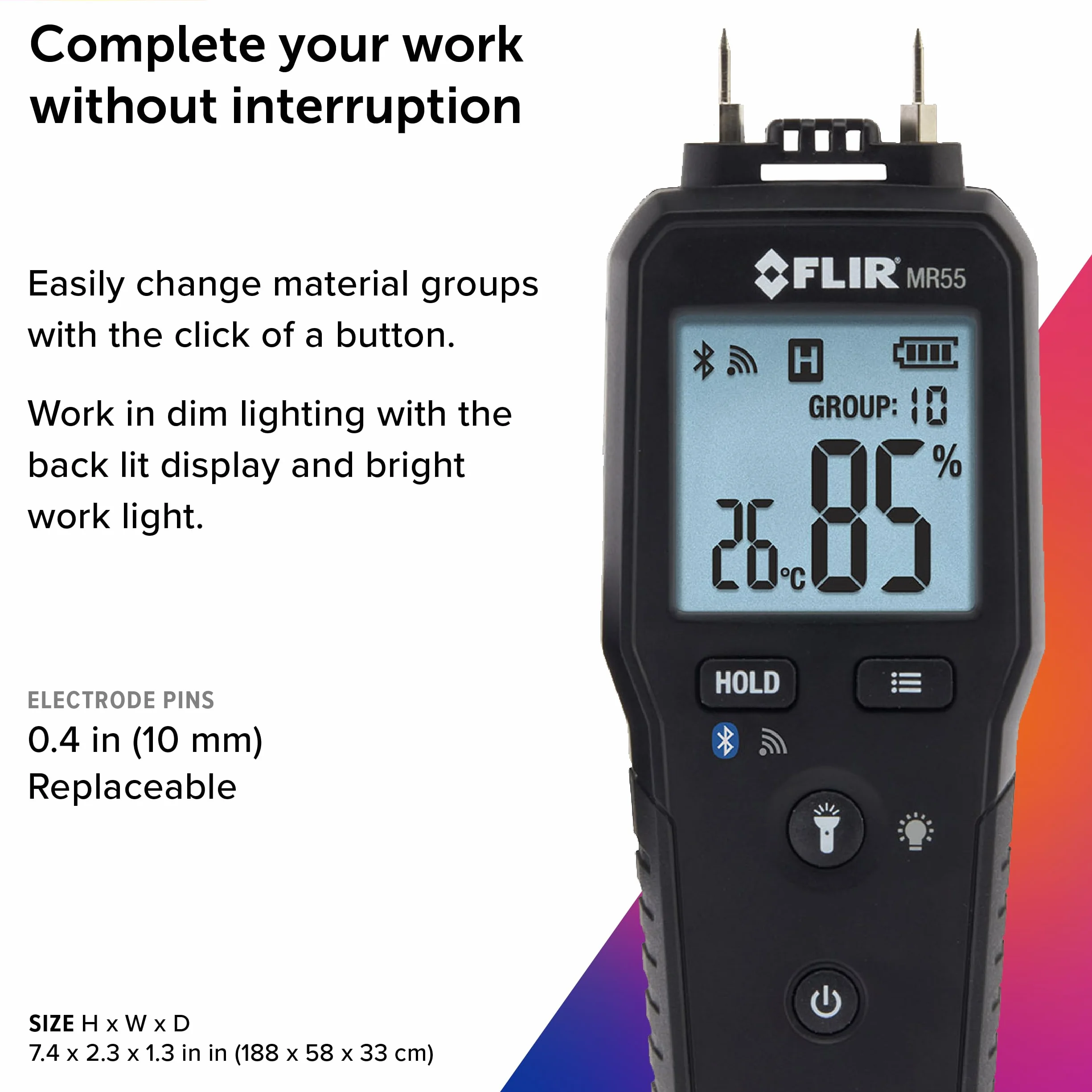 FLIR MR55 wilgotnościomierz szpilkowy Bluetooth