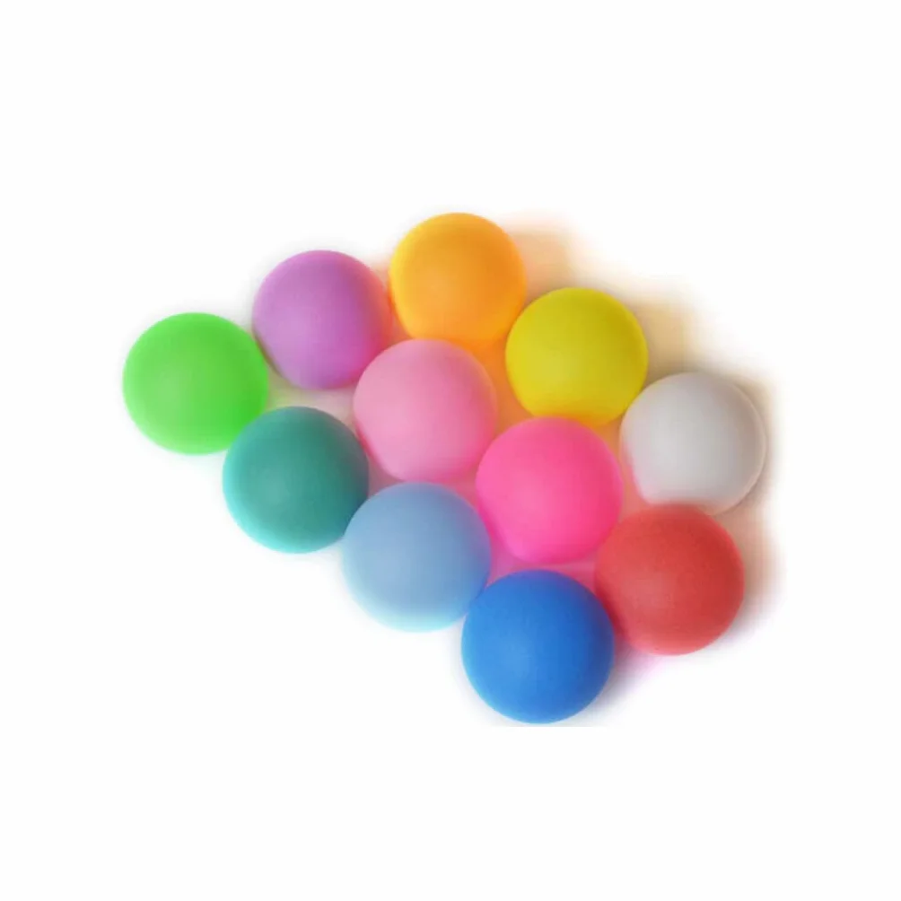 Standardowe piłki do ping-ponga 40 mm Grind wielokrotnego użytku plastikowa piłka do tenisa stołowego kolorowe piłki do ping-ponga losowy kolor 12 szt