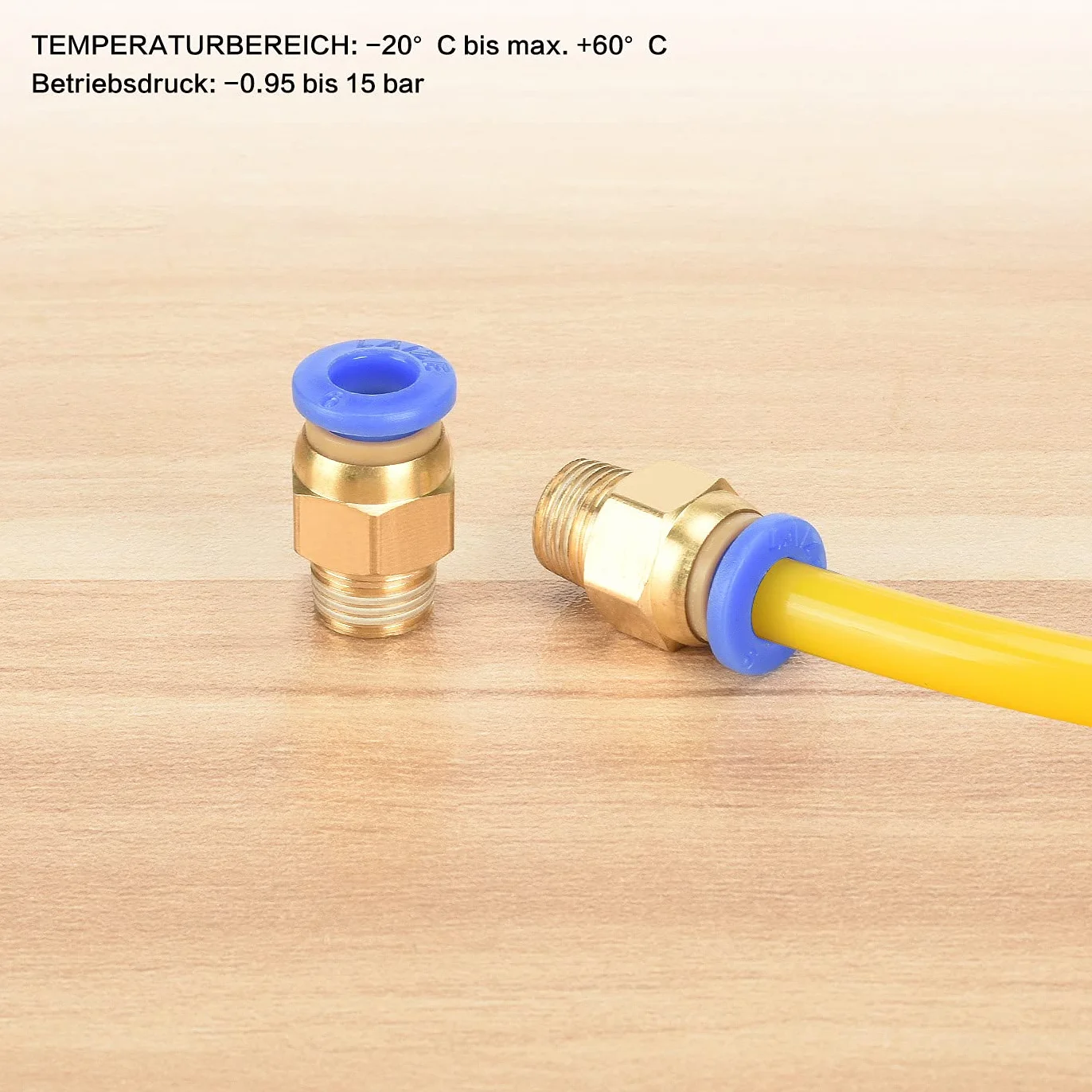 Złącze wtykowe szybkozłącze pneumatyczne G1/8" x 6 mm 5 sztuk złączka śrubowa wtykowa