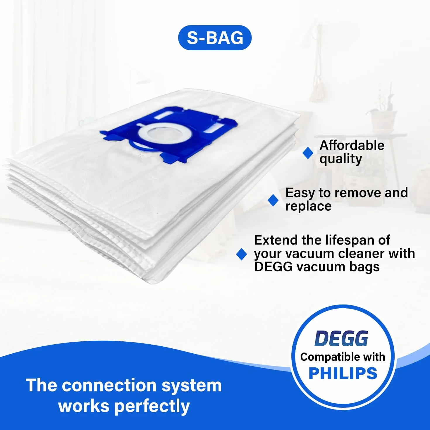 Worki do odkurzacza 20 szt. kompatybilne z Philips AEG Electrolux S-BAG zamienniki FC8021 GR201S E200S