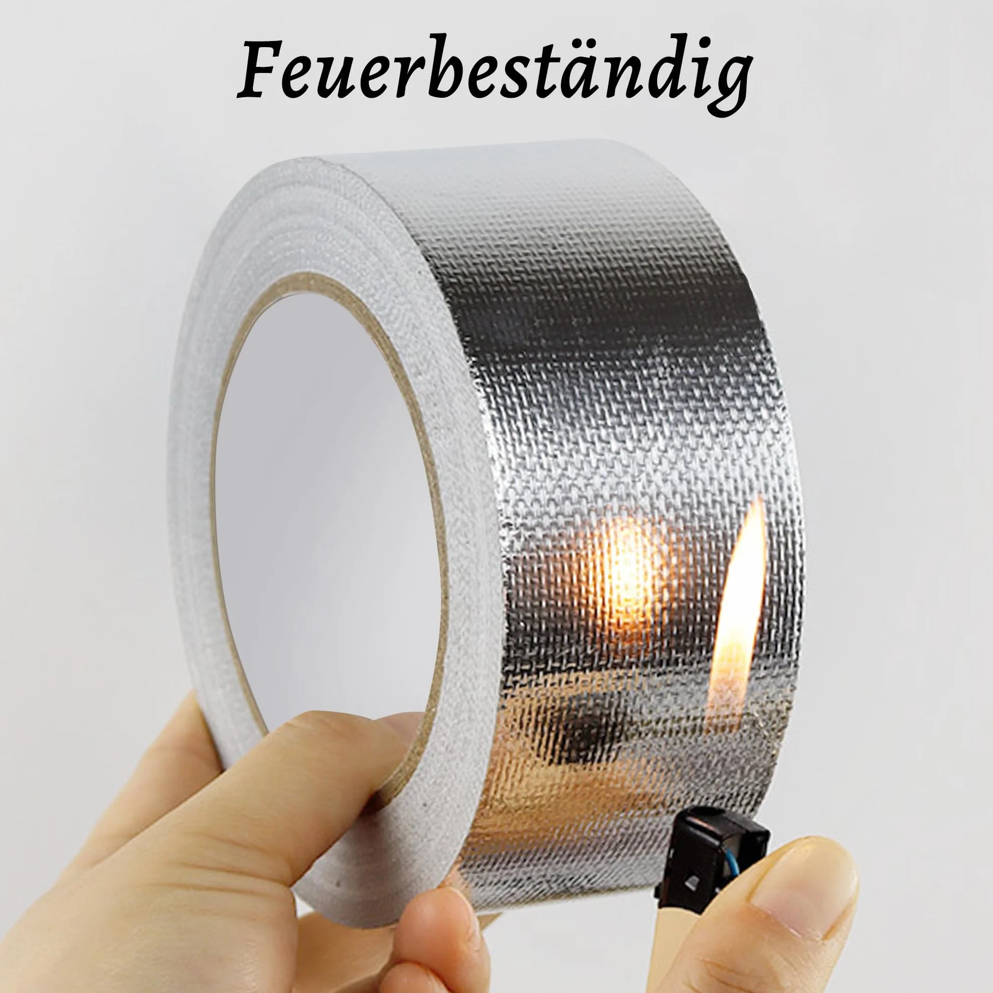 HONGTAISHENG Aluminiowa taśma klejąca 119 mm x 15 m wodoszczelna odporna na wysokie temperatury wzmocniona siatką szklaną
