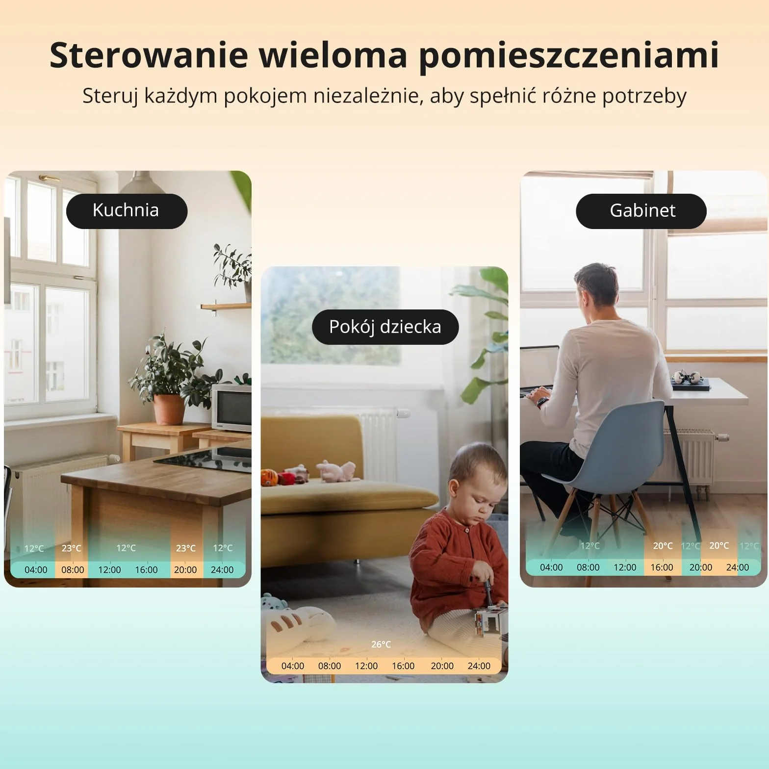 SONOFF Zigbee Inteligentna głowica termostatyczna do zaworu grzejnika 1 szt. Regulator temperatury, wyświetlacz LED