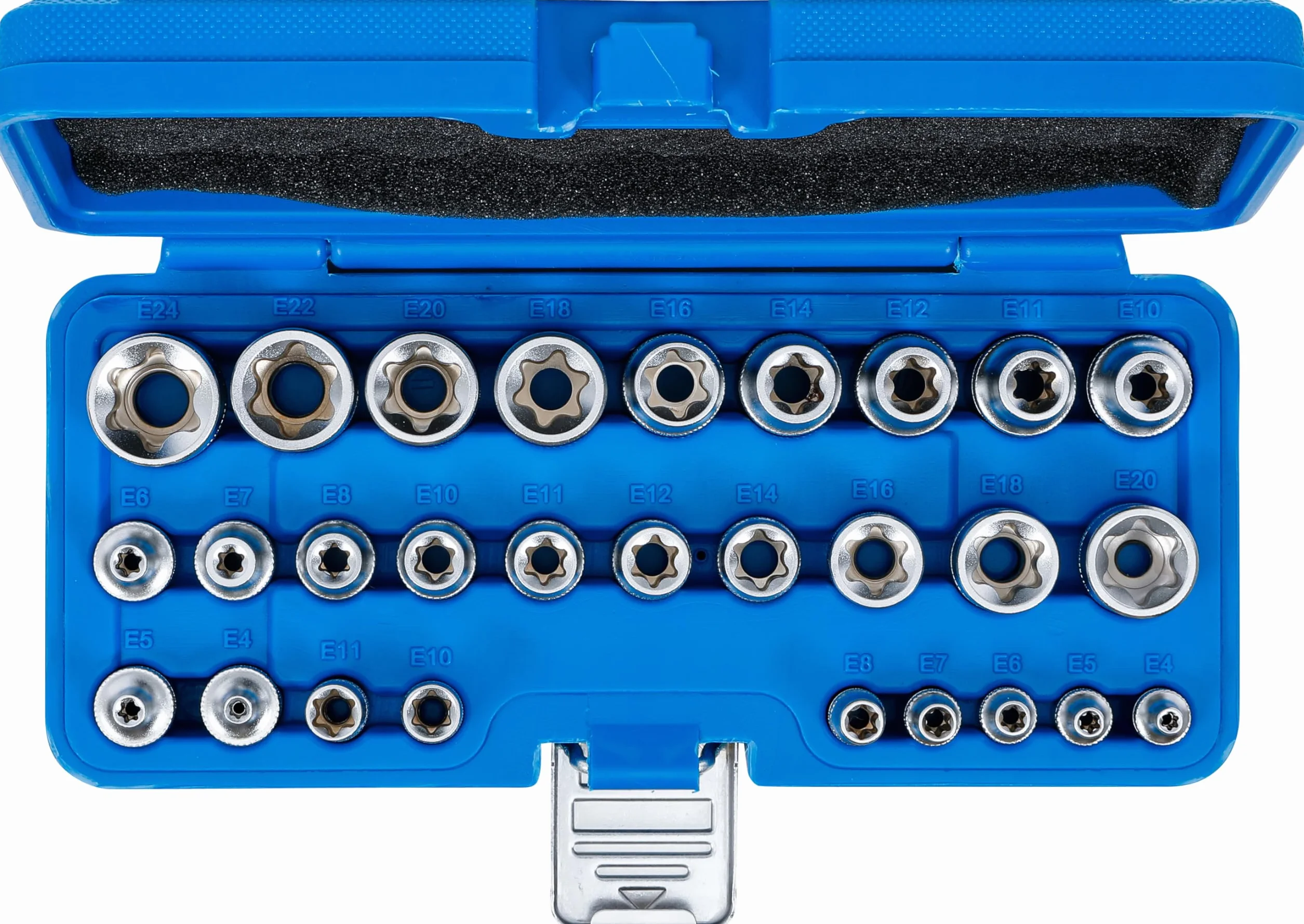 BGS 70099 Zestaw nasadek profil E 6,3 mm (1/4") 12,5 mm (1/2") E4-E24 28 szt.