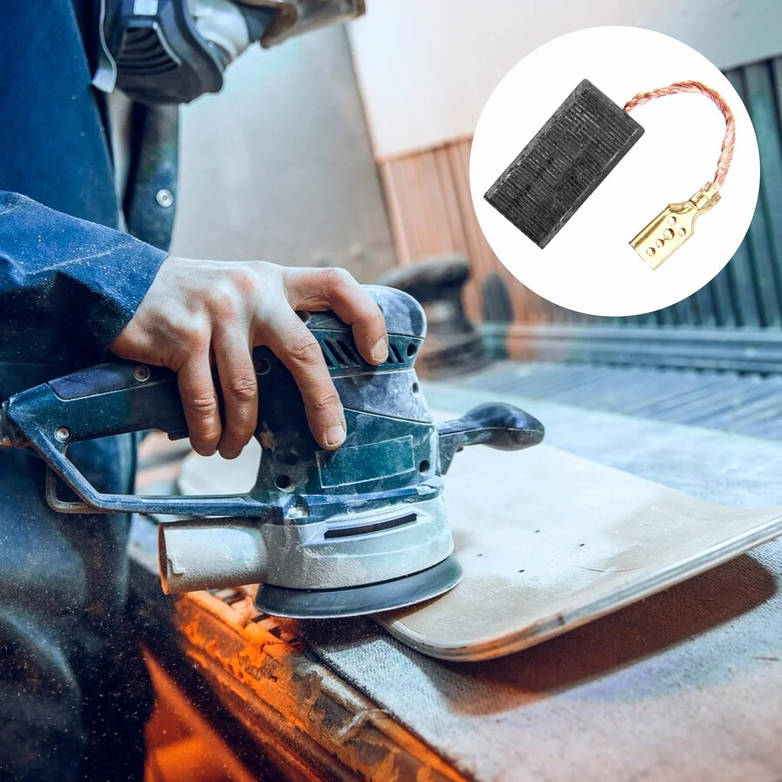 Makita Szczotki węglowe do szlifierki kątowej S1M-FF03-100A 16x8x5x46 mm 10 sztuk
